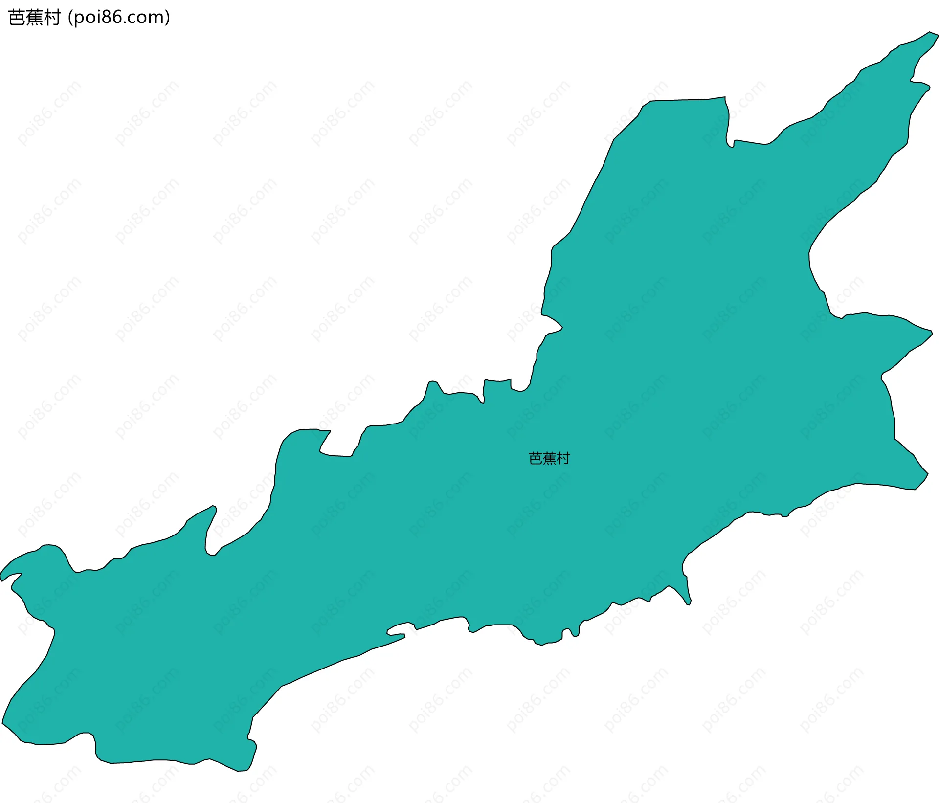 芭蕉村边界地图