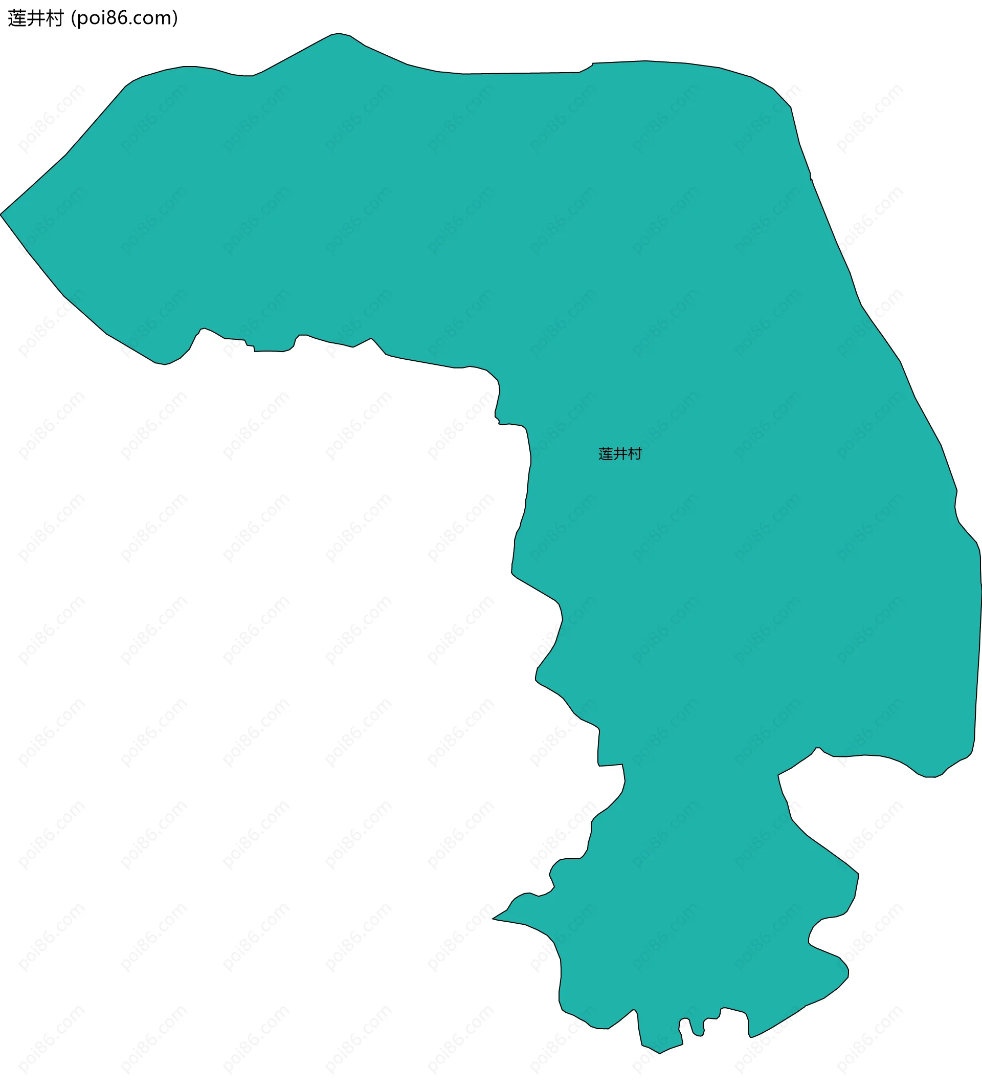 莲井村边界地图