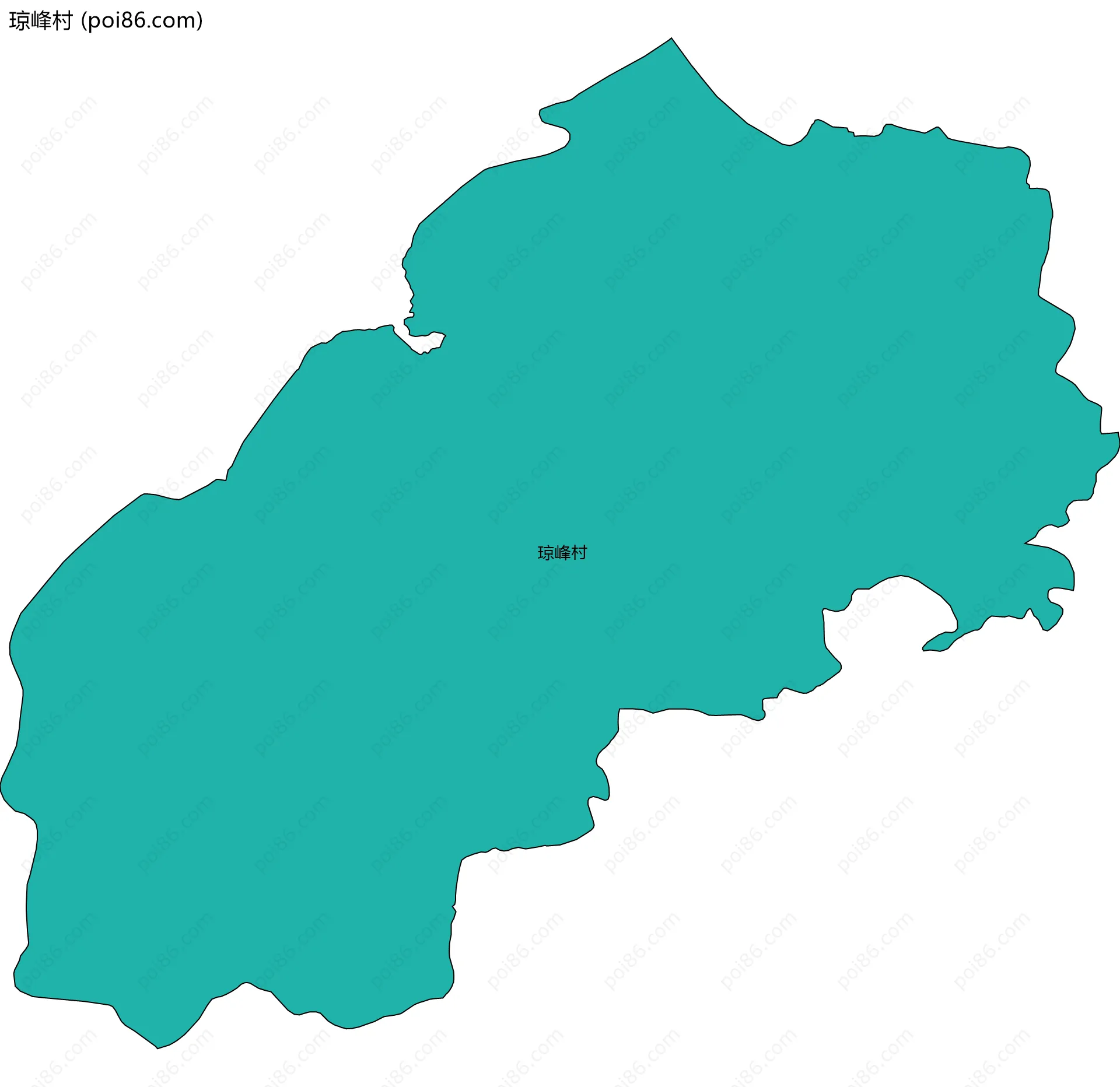 琼峰村边界地图