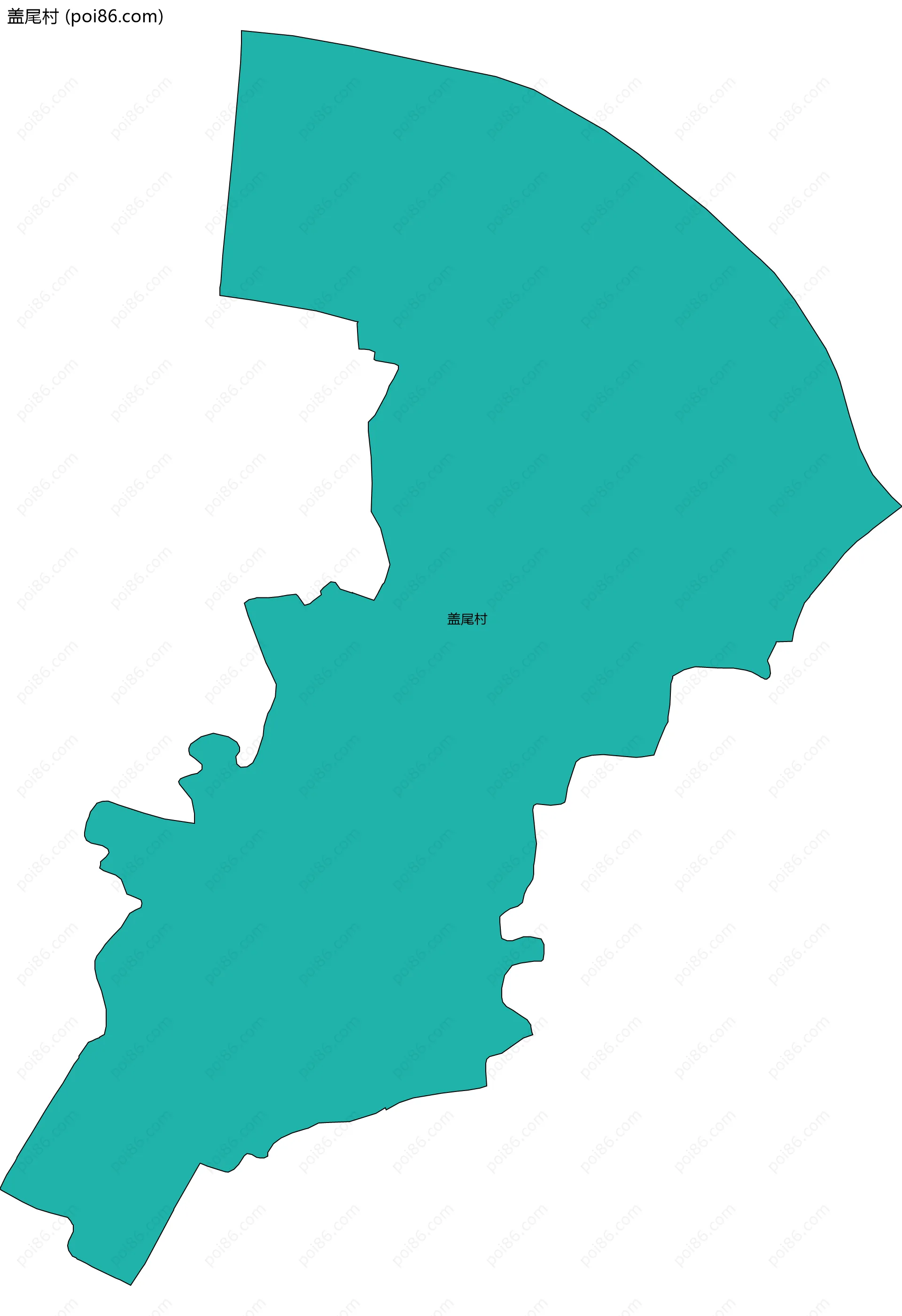 盖尾村边界地图