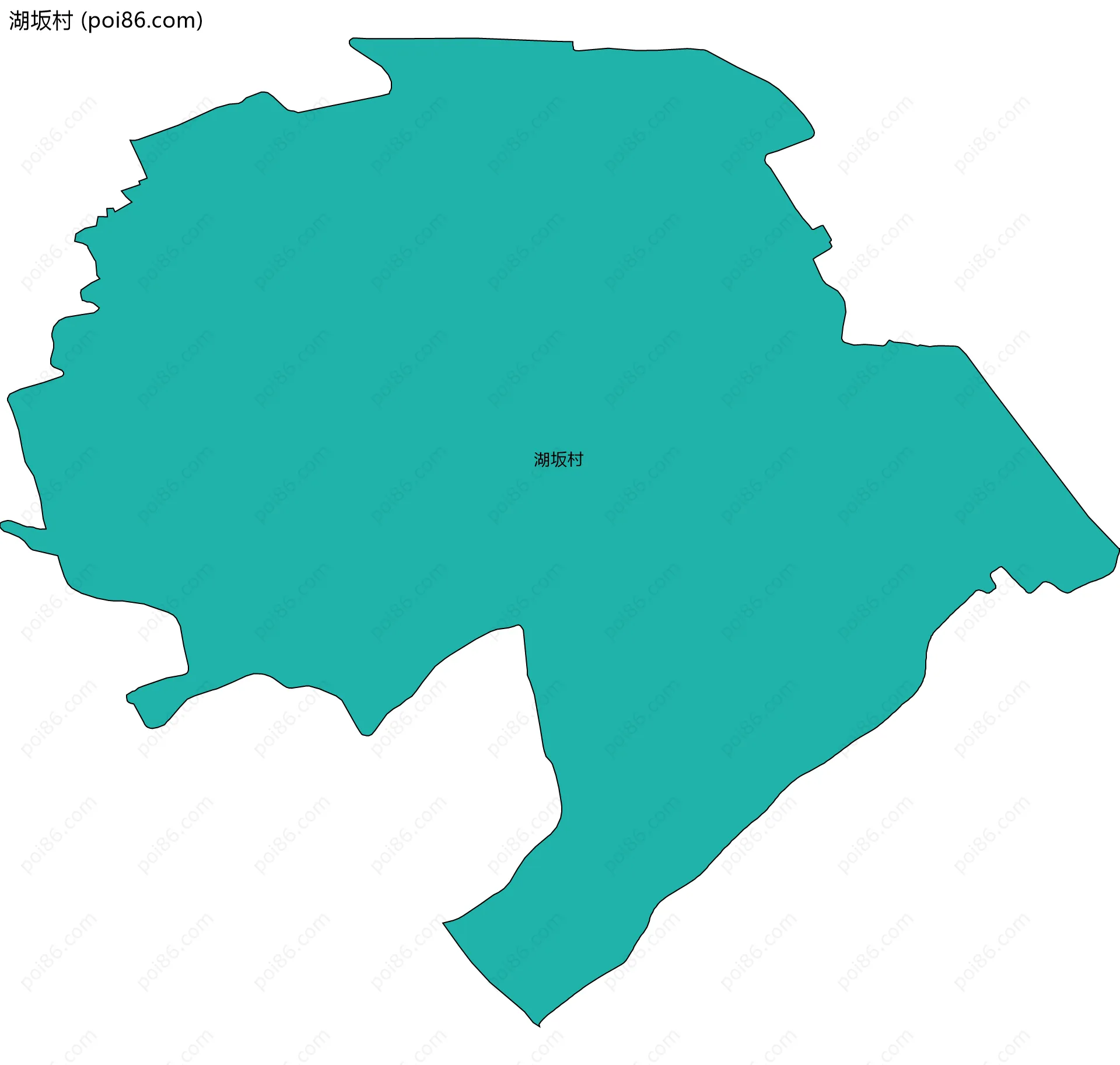 湖坂村边界地图