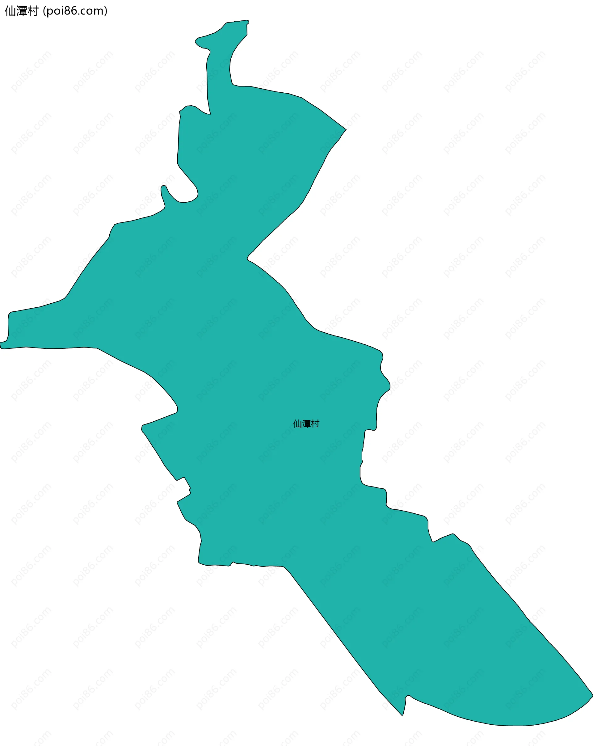 仙潭村边界地图
