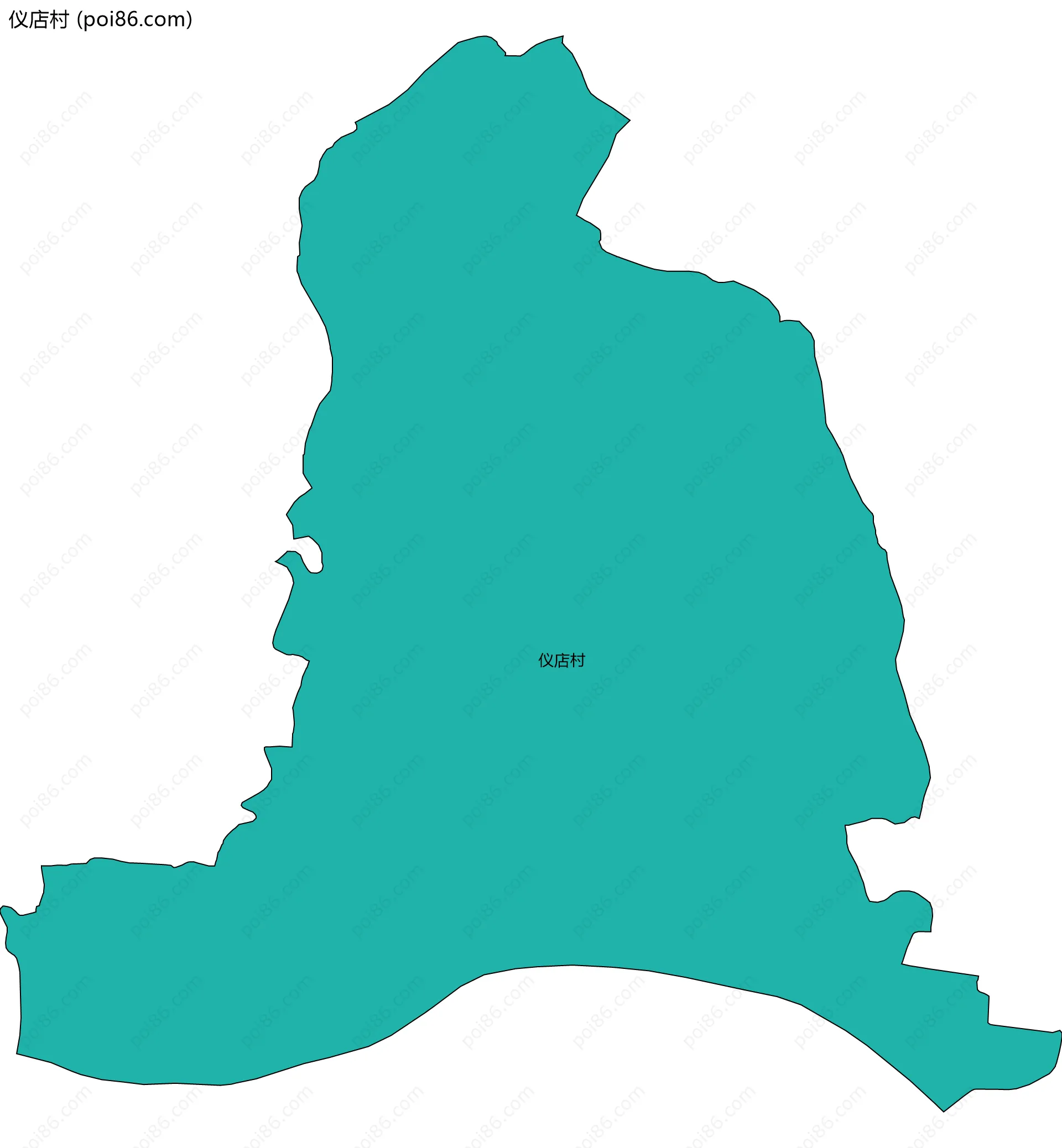 仪店村边界地图