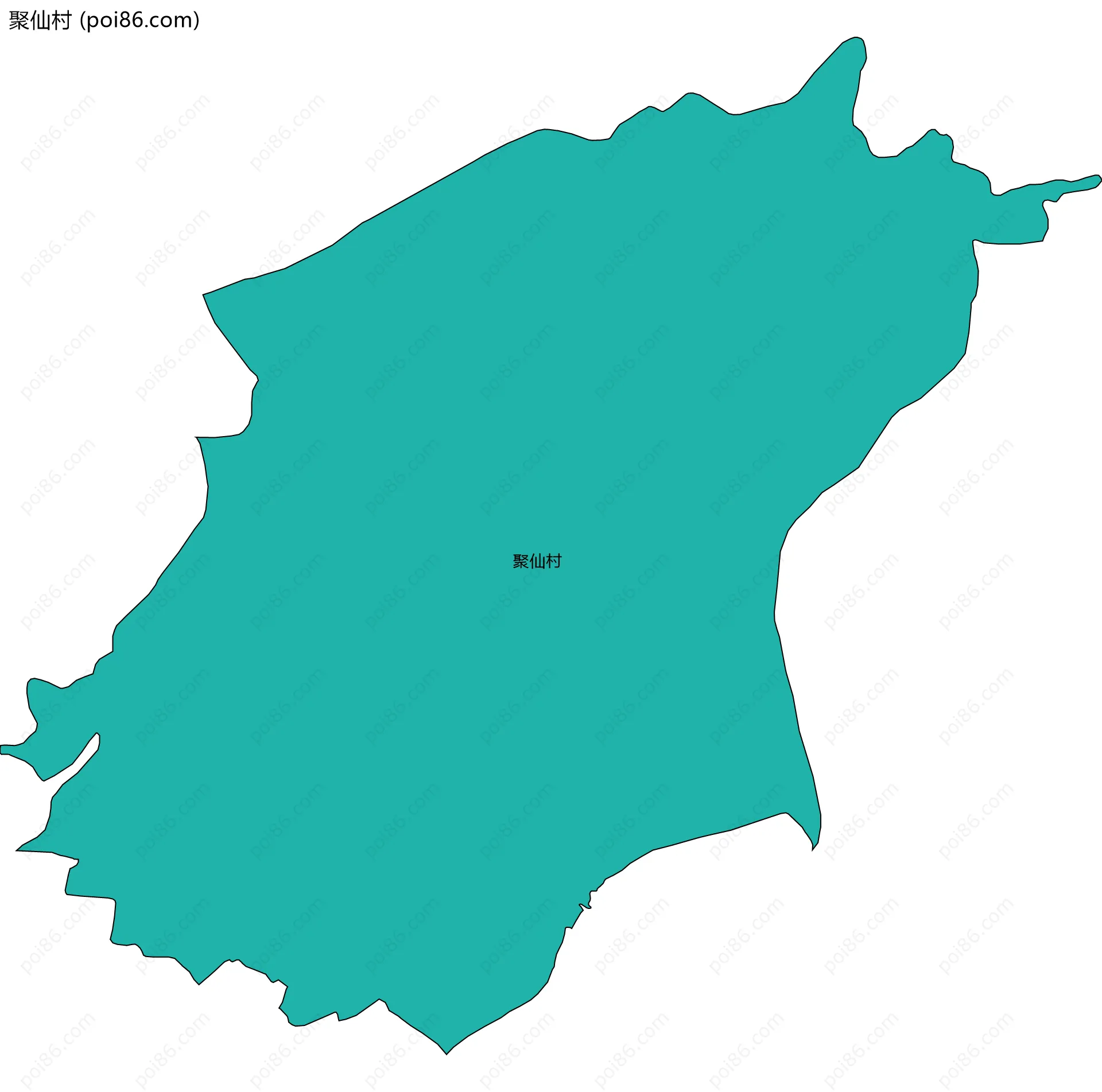 聚仙村边界地图