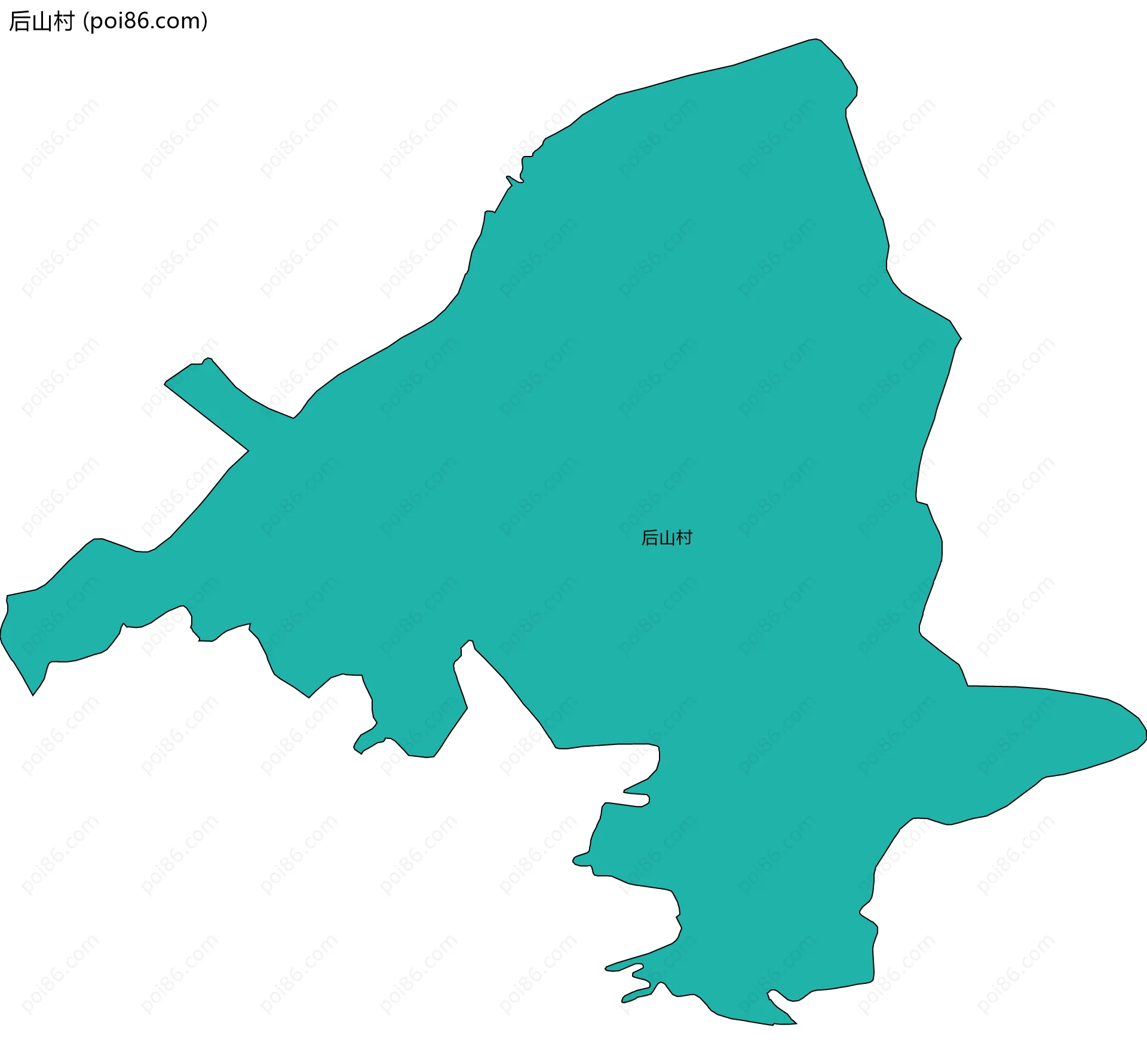 后山村边界地图