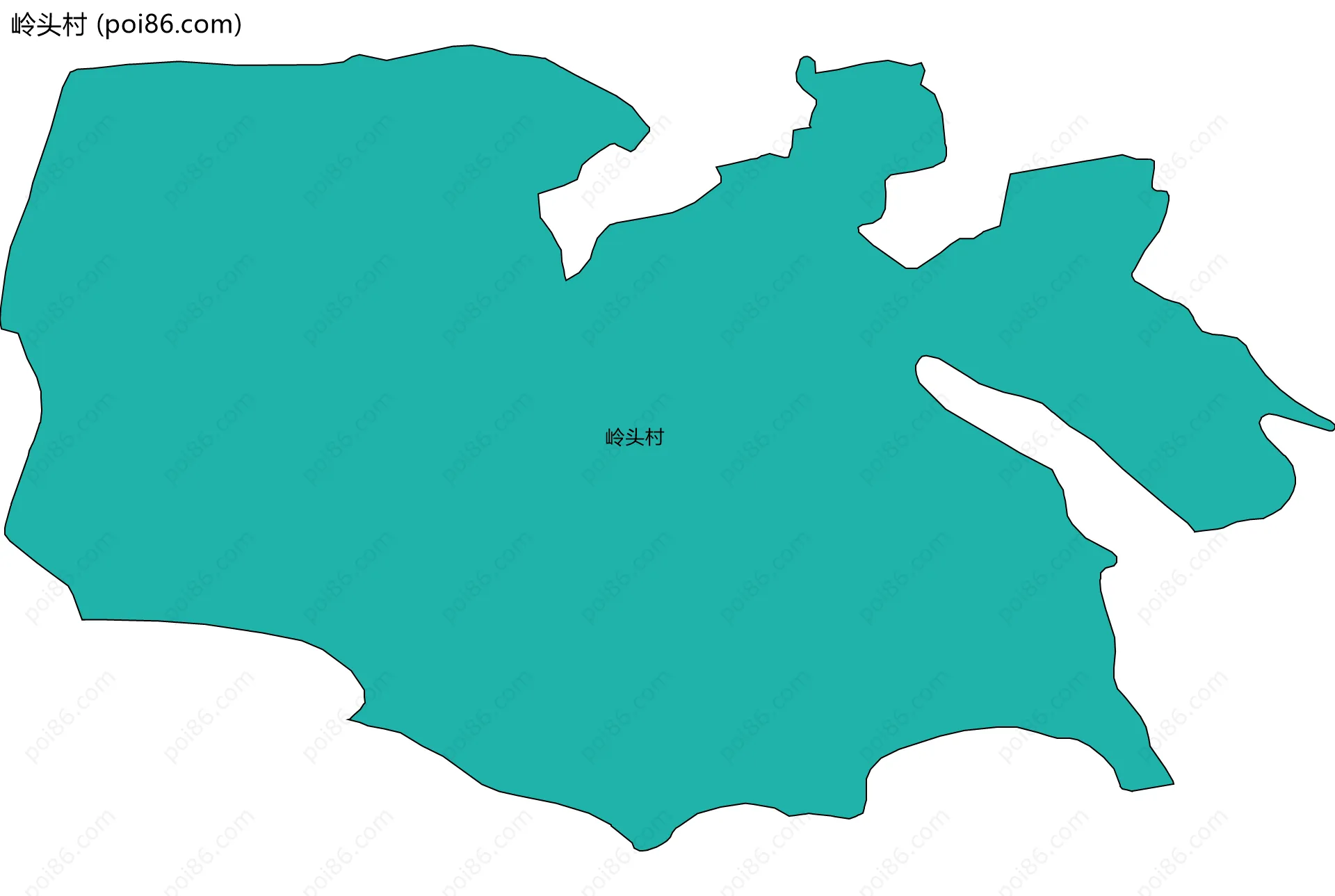 岭头村边界地图