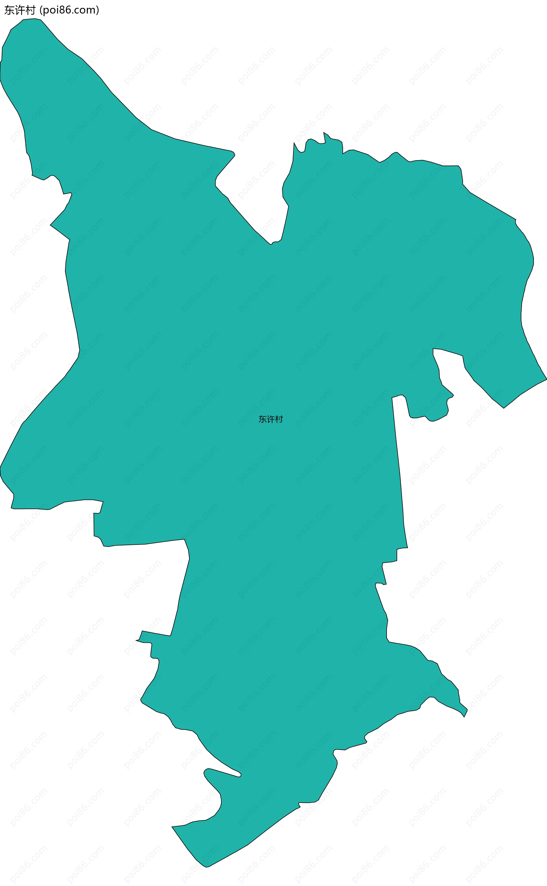 东许村边界地图