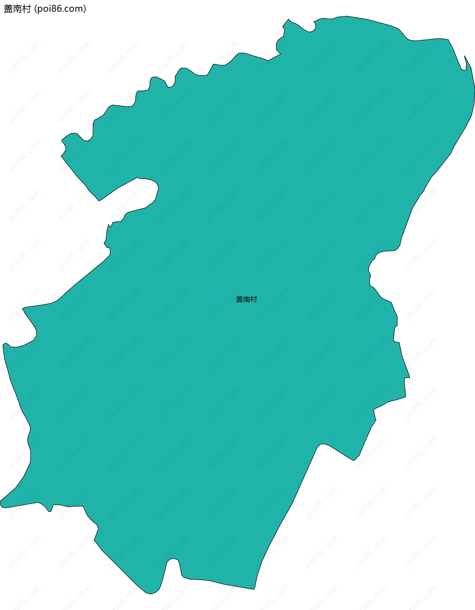 盖南村边界地图