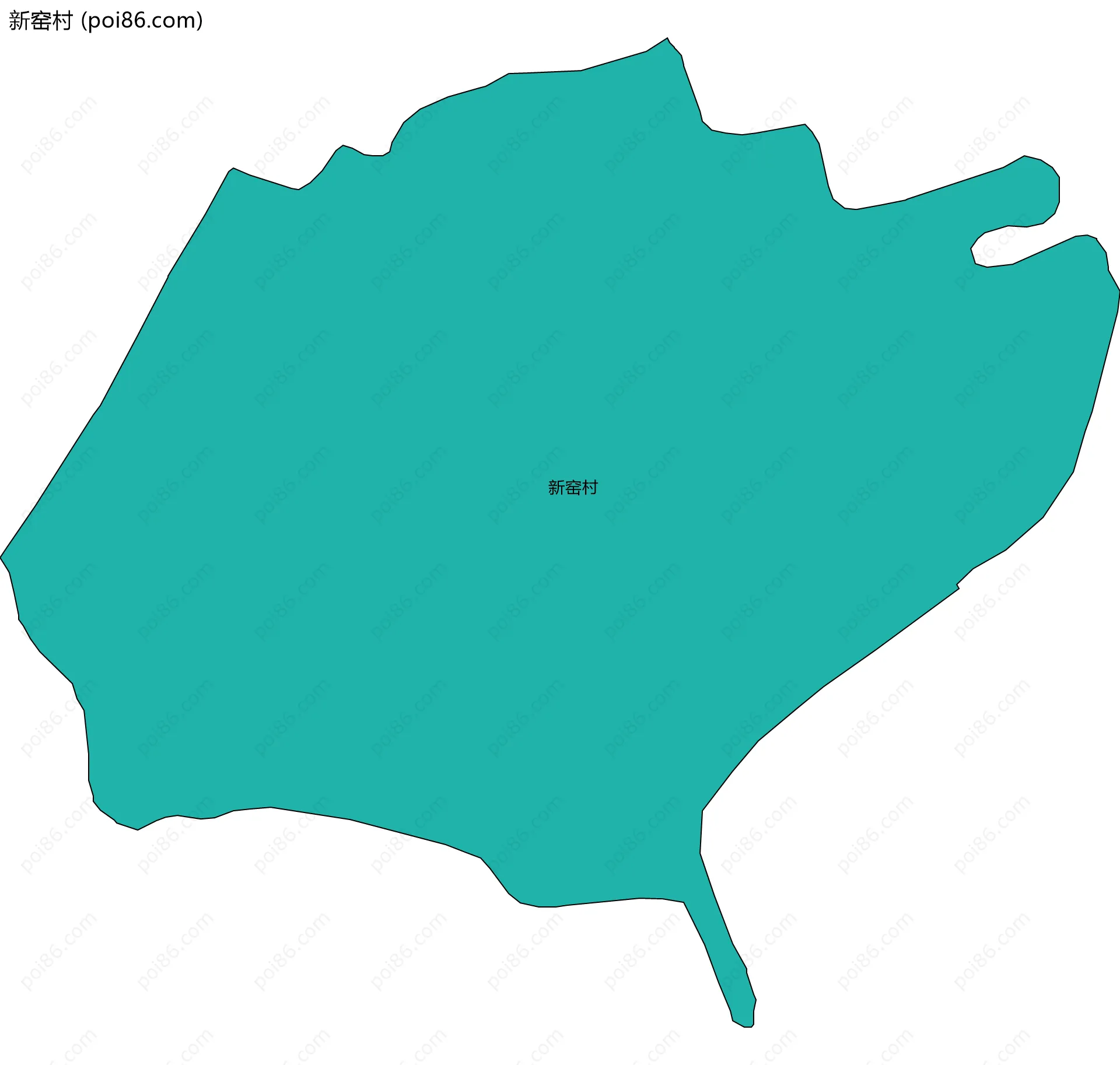 新窑村边界地图