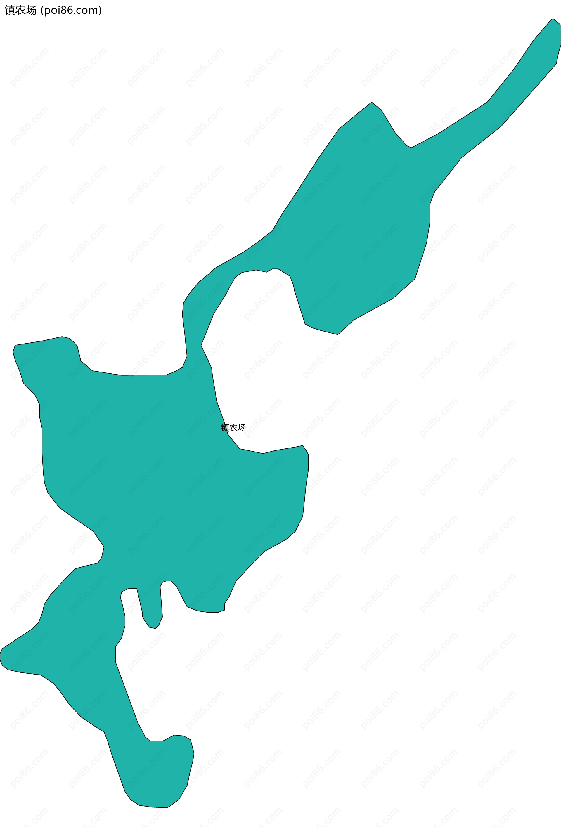 镇农场边界地图