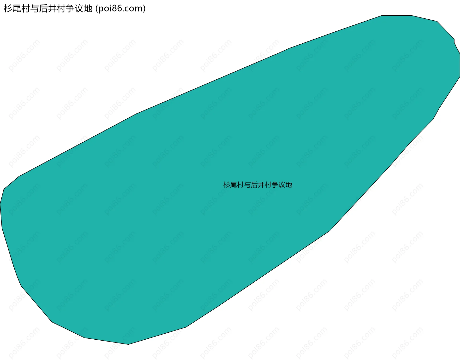 杉尾村与后井村争议地边界地图
