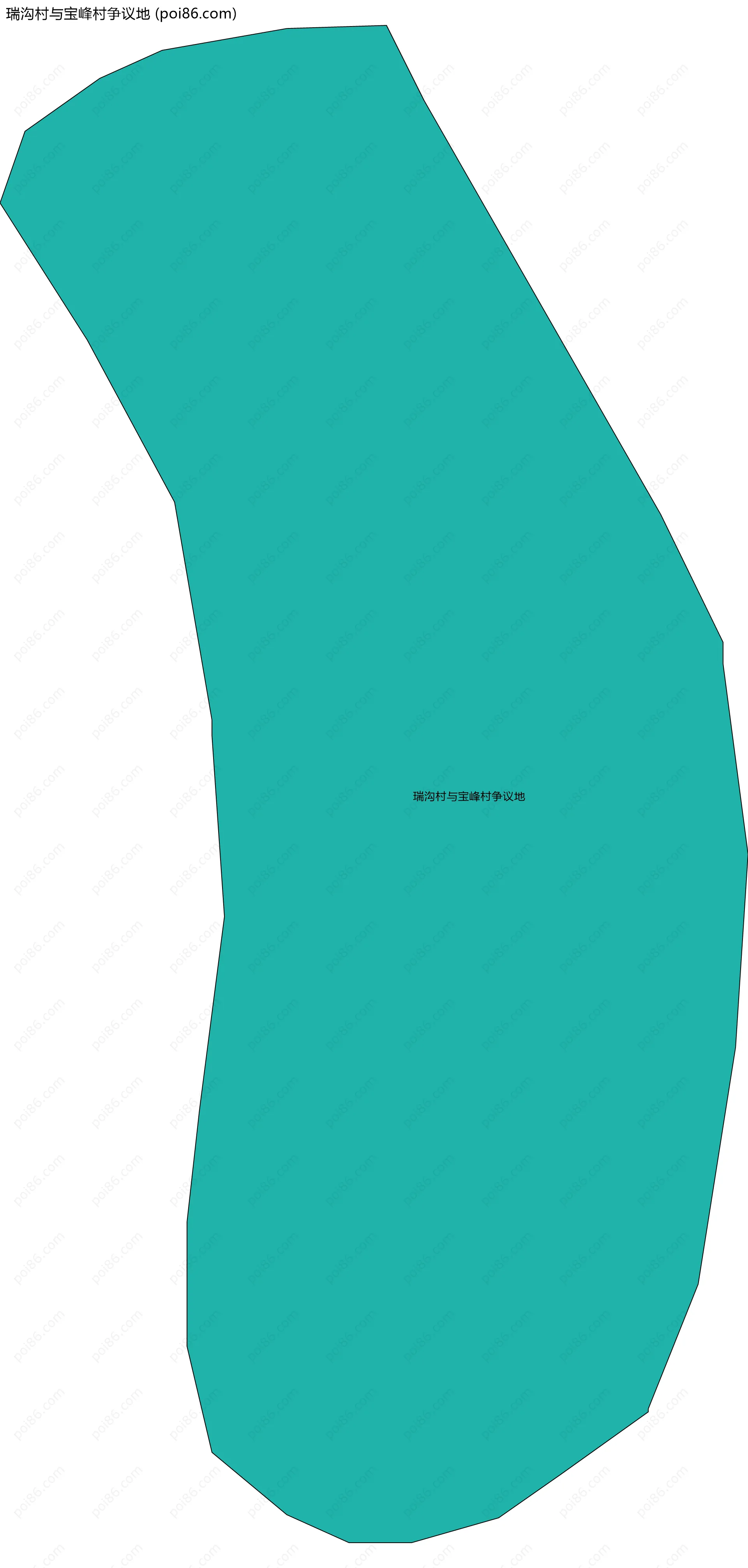 瑞沟村与宝峰村争议地边界地图