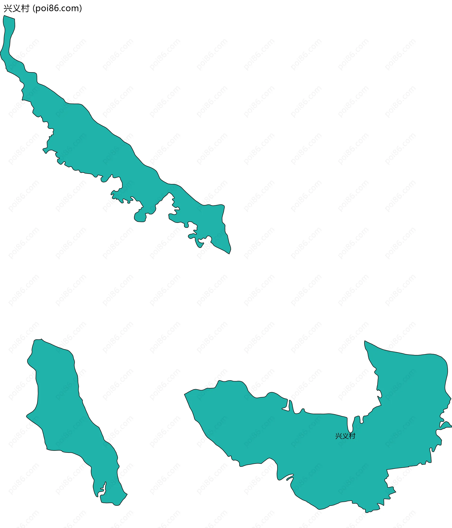 兴义村边界地图