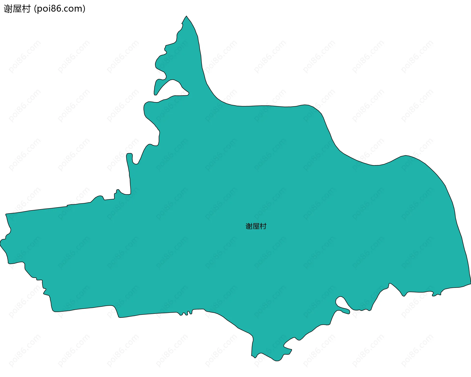 谢屋村边界地图