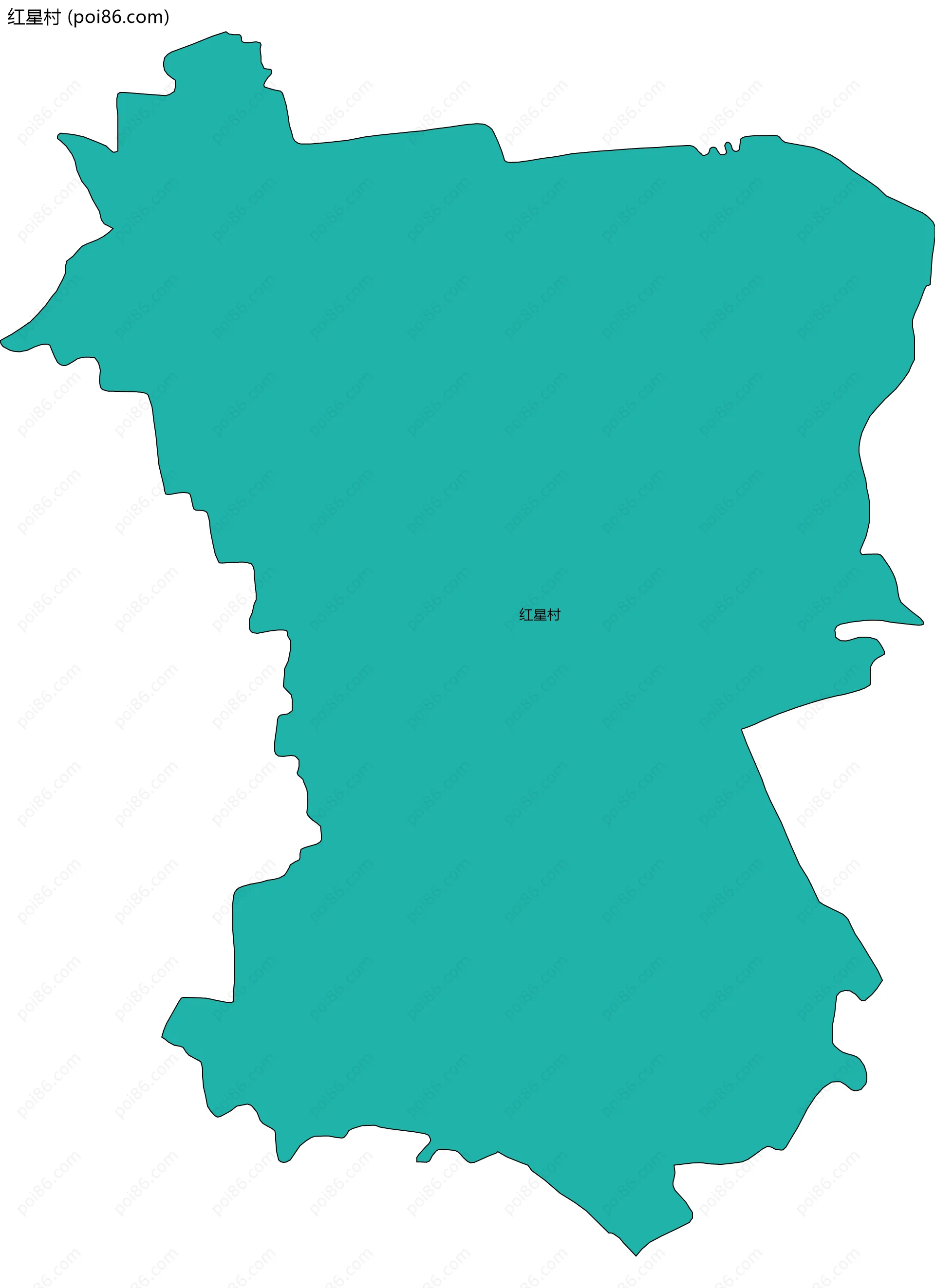 红星村边界地图