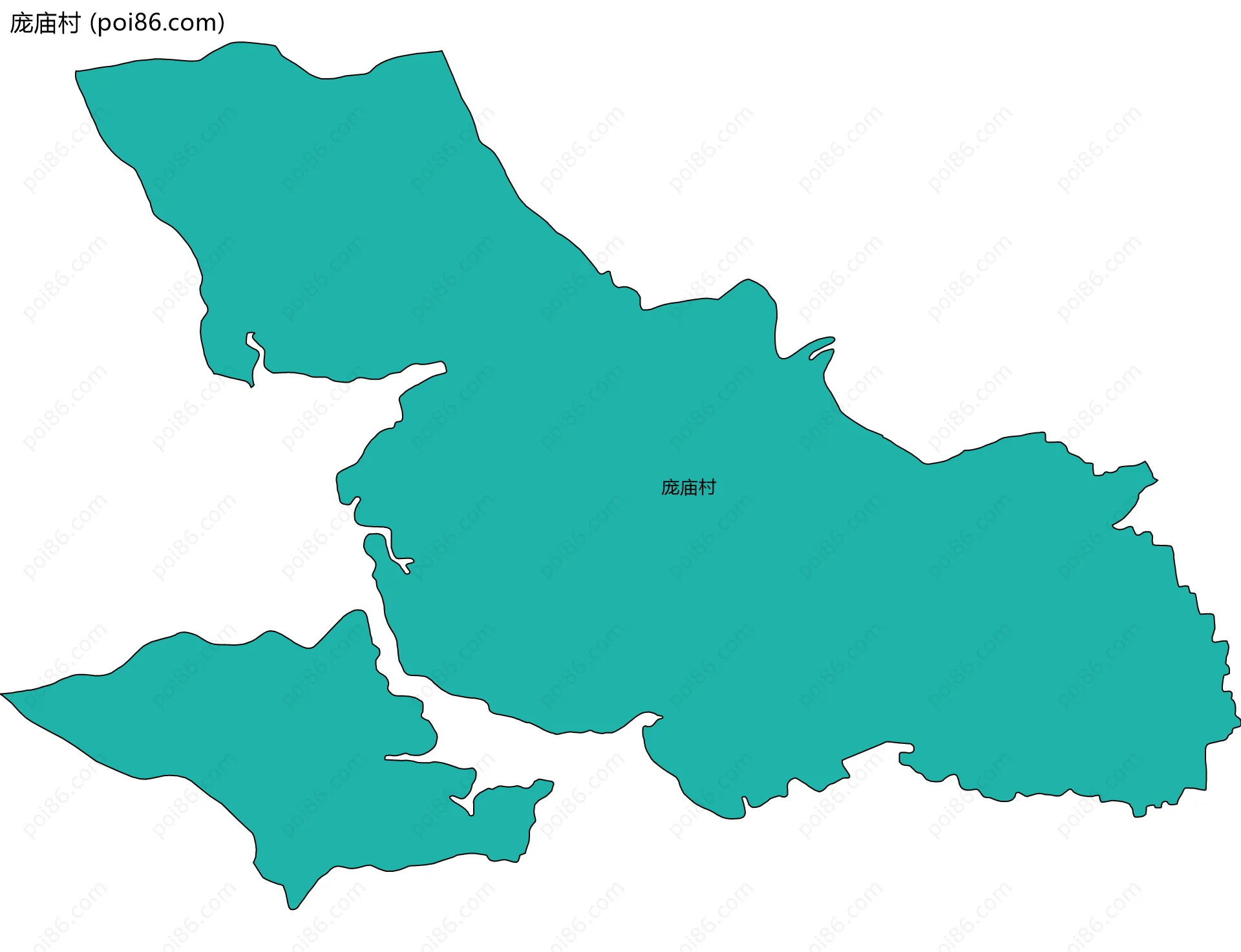 庞庙村边界地图