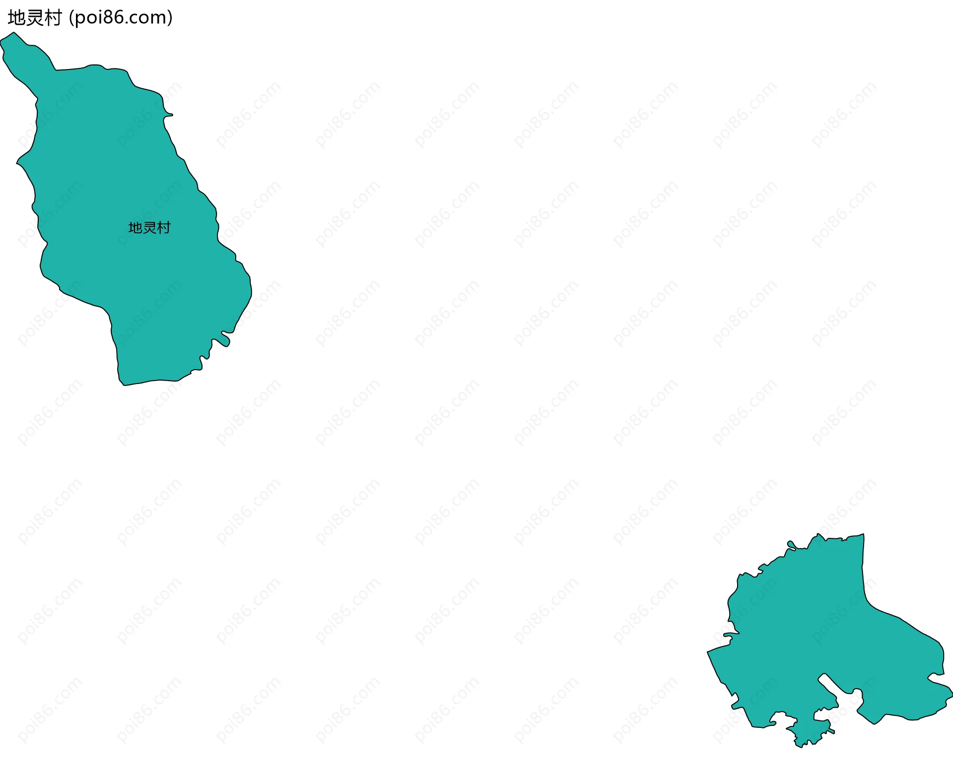 地灵村边界地图