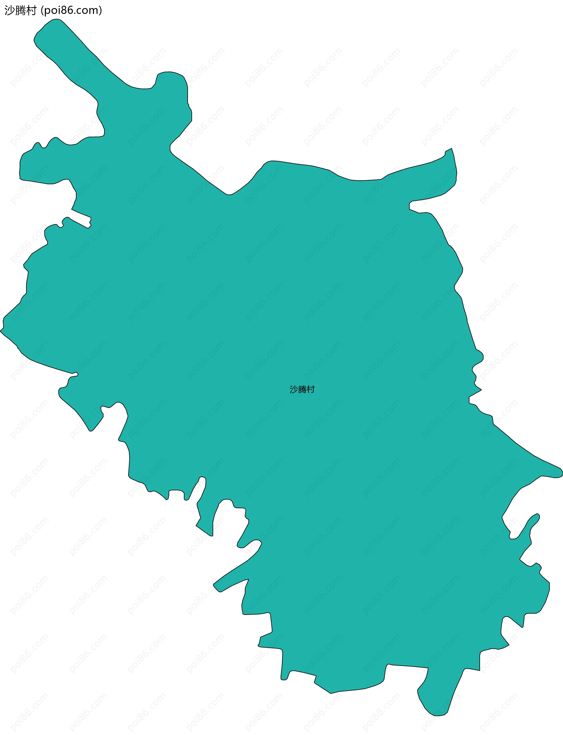 沙腾村边界地图