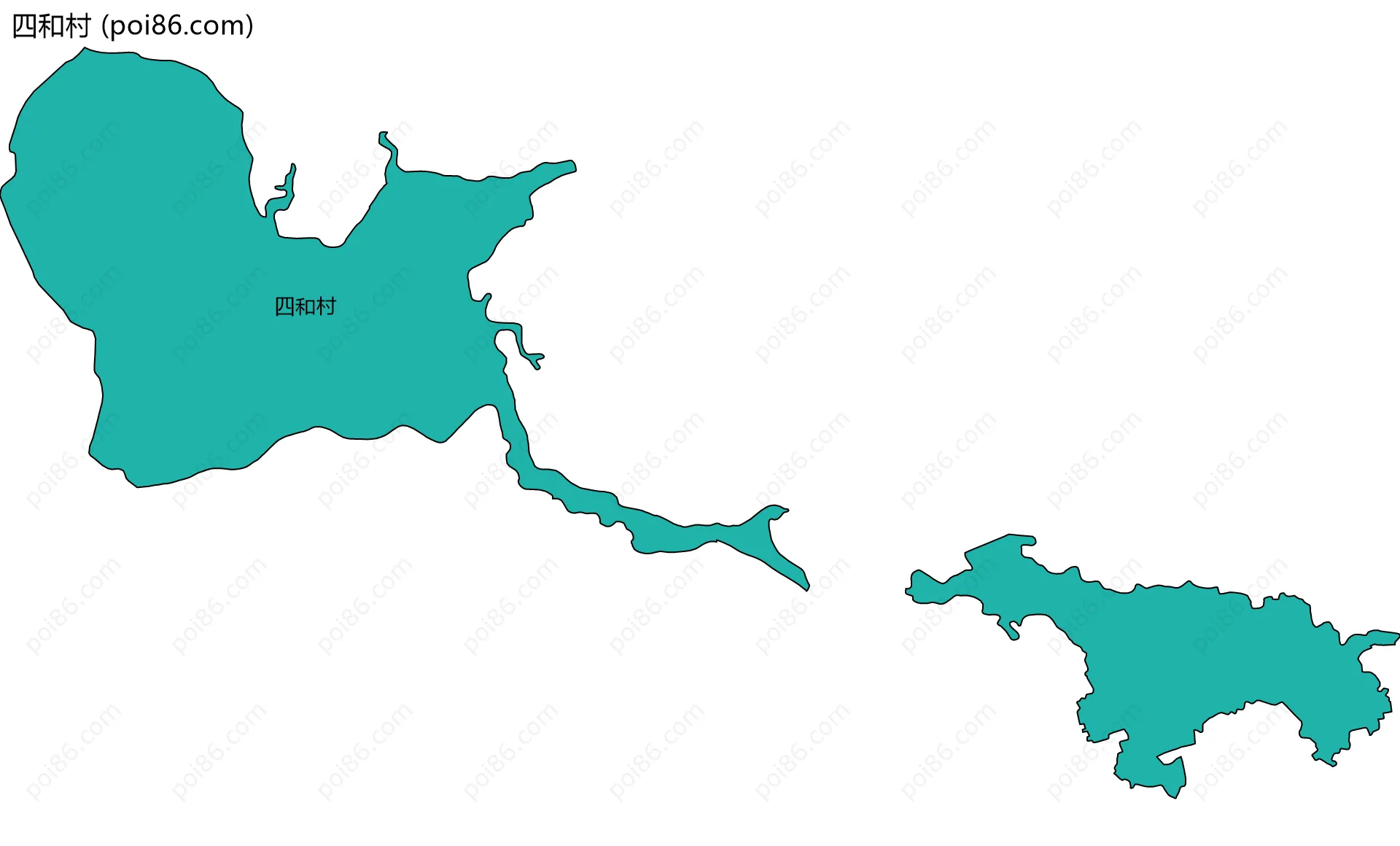 四和村边界地图