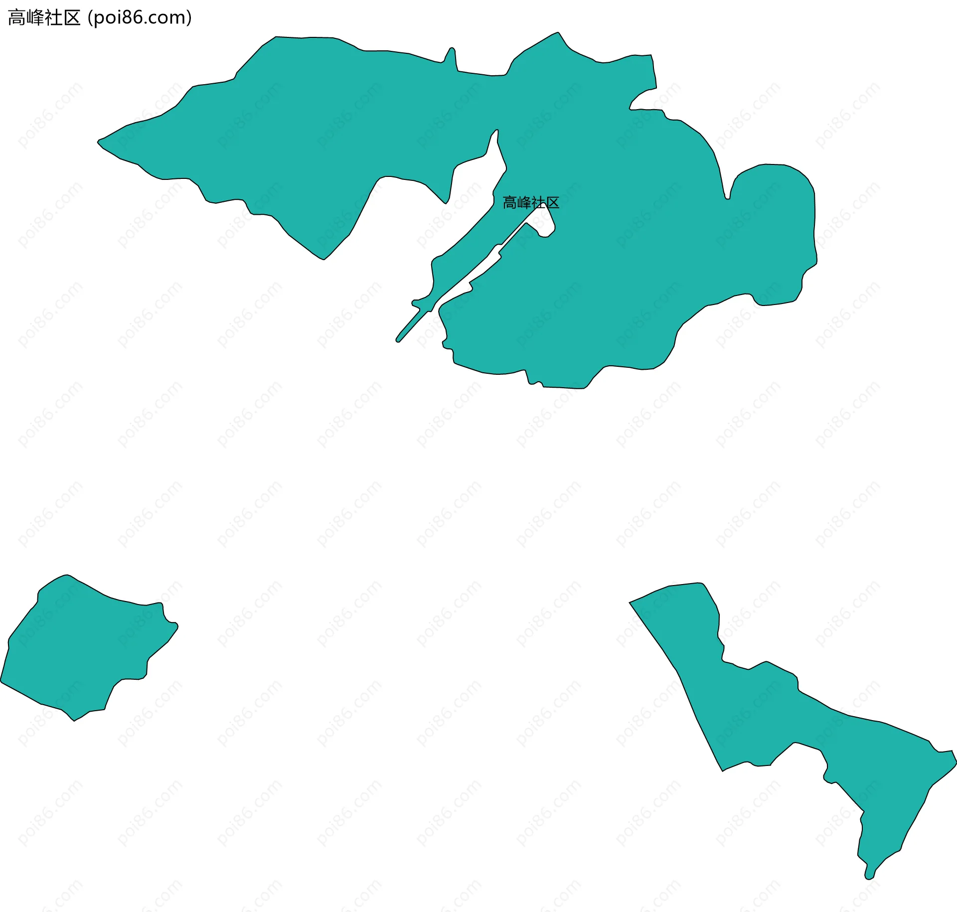 高峰社区边界地图