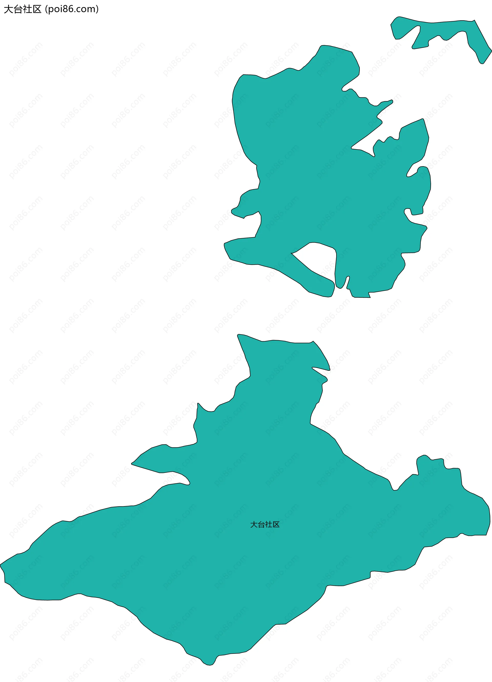 大台社区边界地图