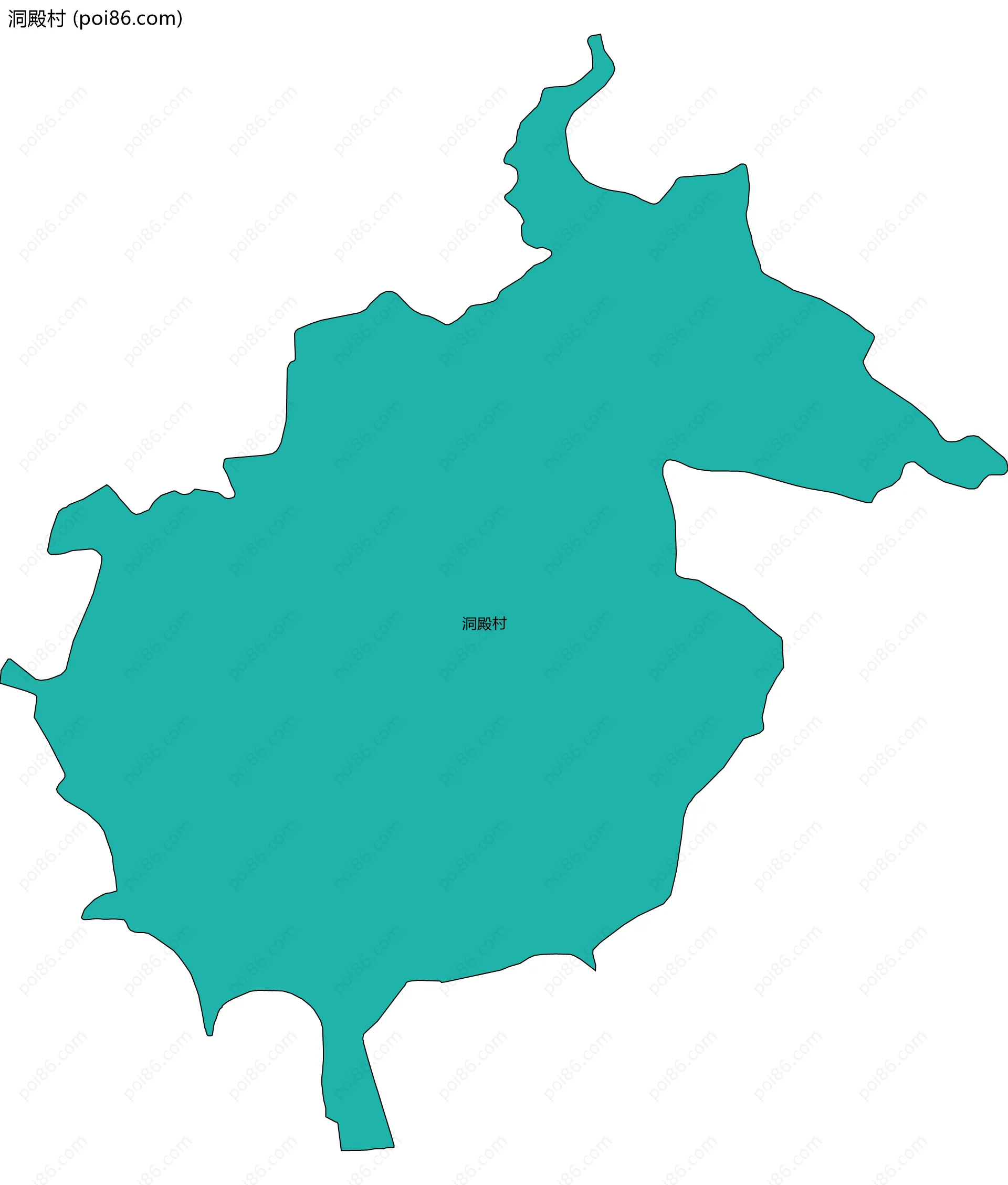 洞殿村边界地图