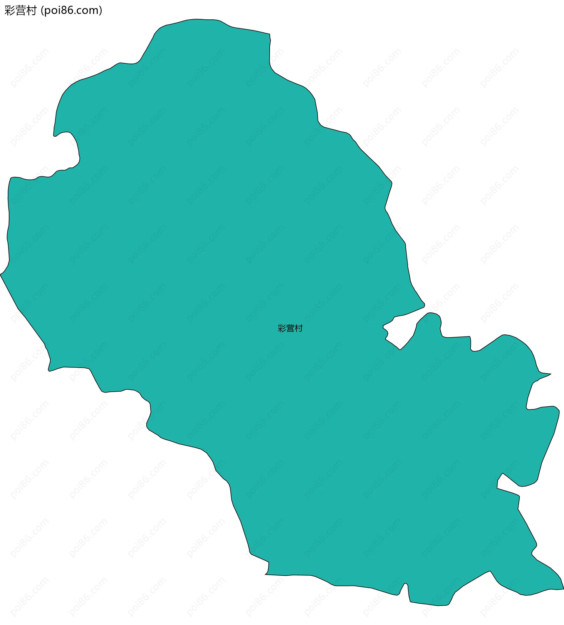 彩营村边界地图