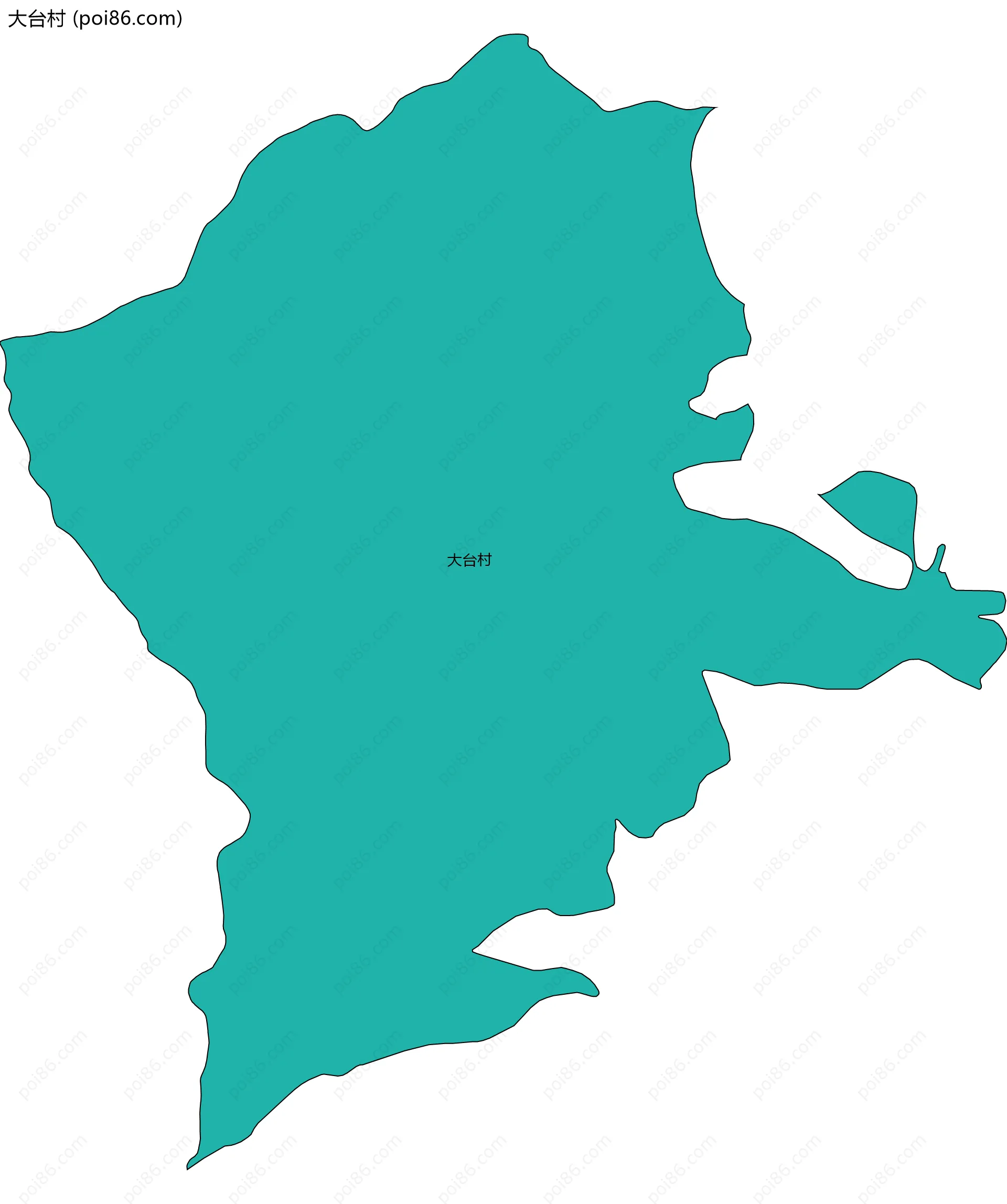 大台村边界地图