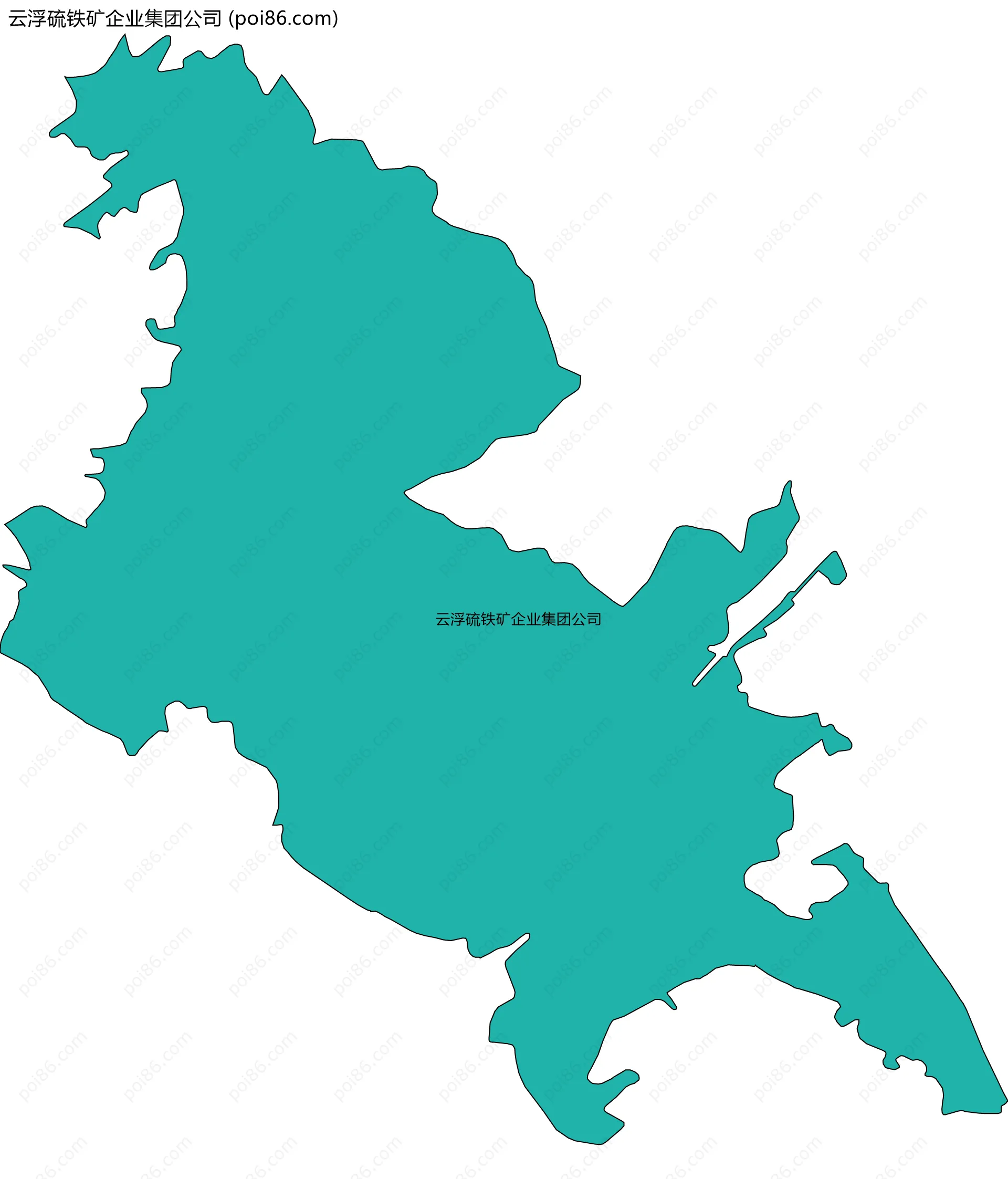 云浮硫铁矿企业集团公司边界地图