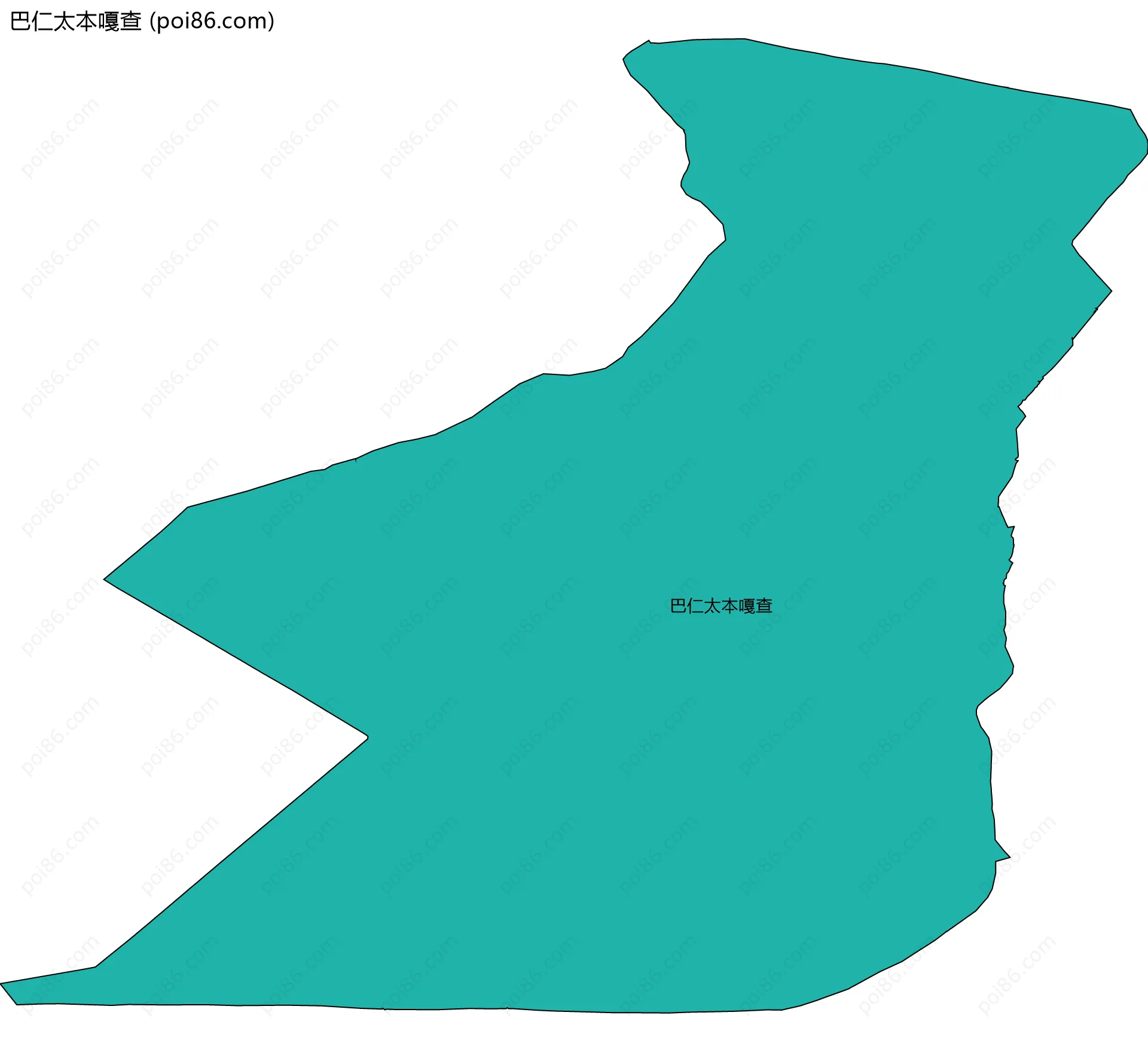 巴仁太本嘎查边界地图