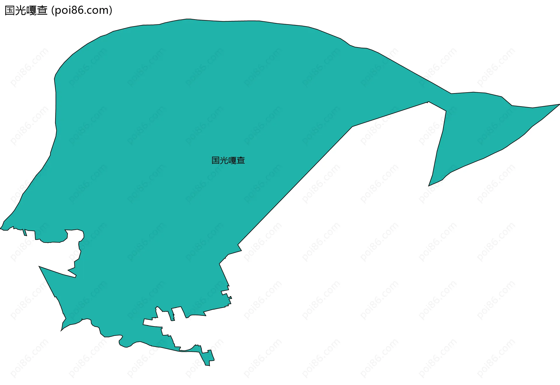 国光嘎查边界地图