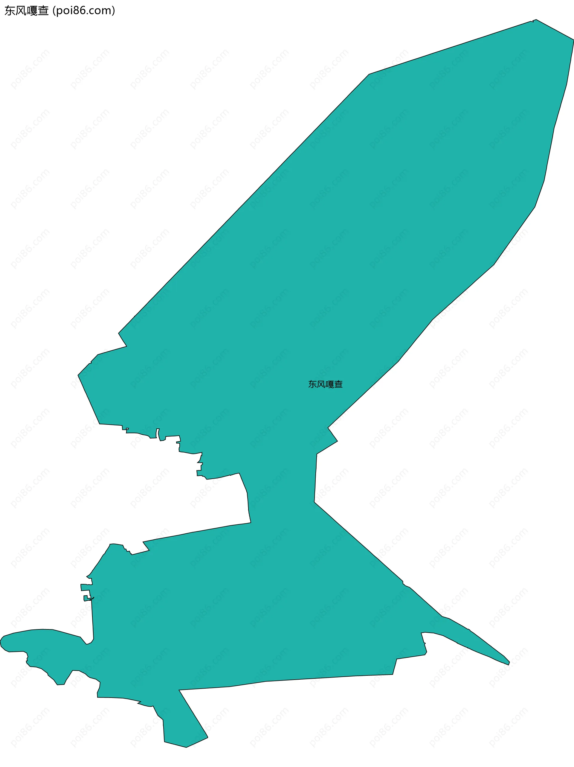 东风嘎查边界地图