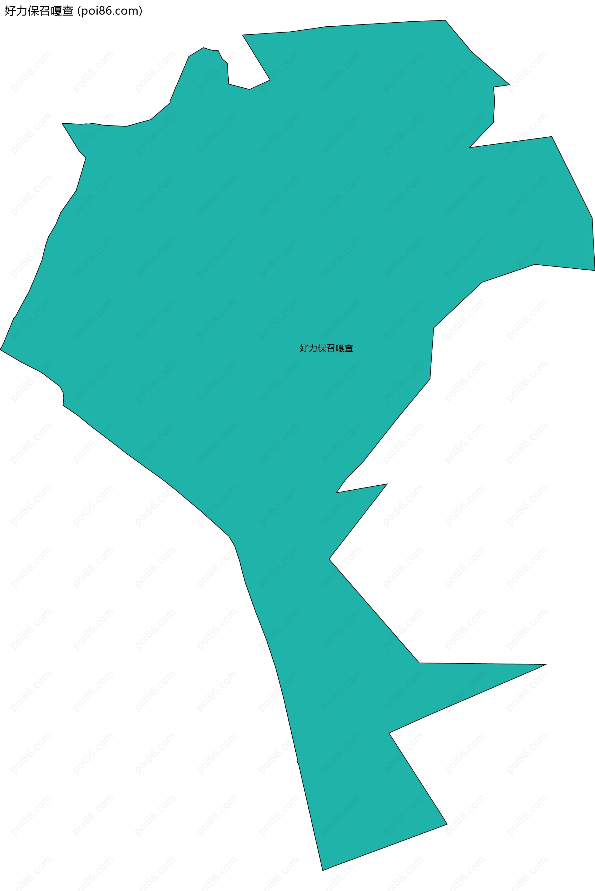 好力保召嘎查边界地图