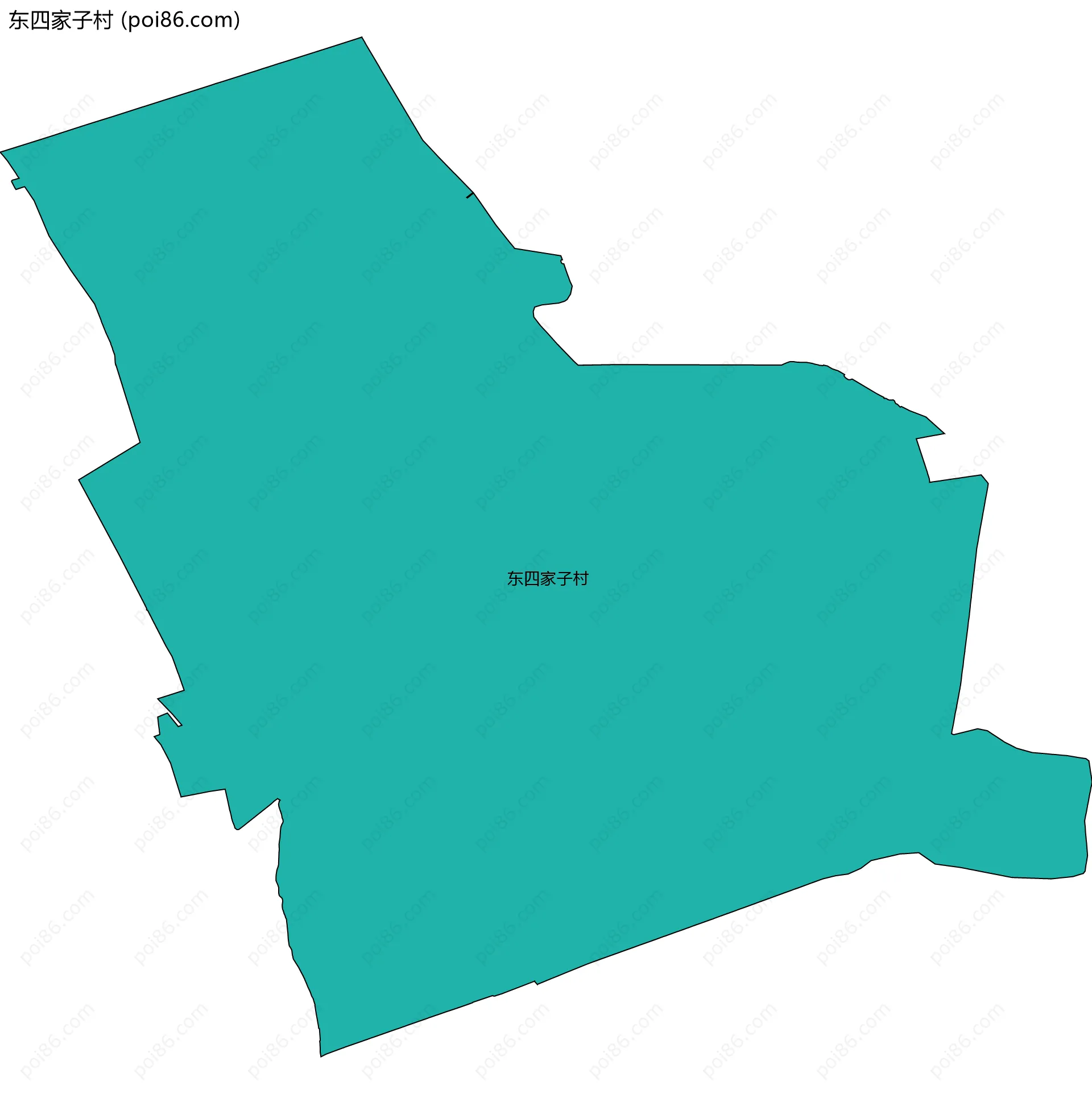 东四家子村边界地图
