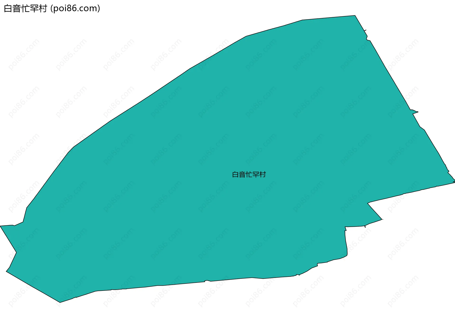 白音忙罕村边界地图