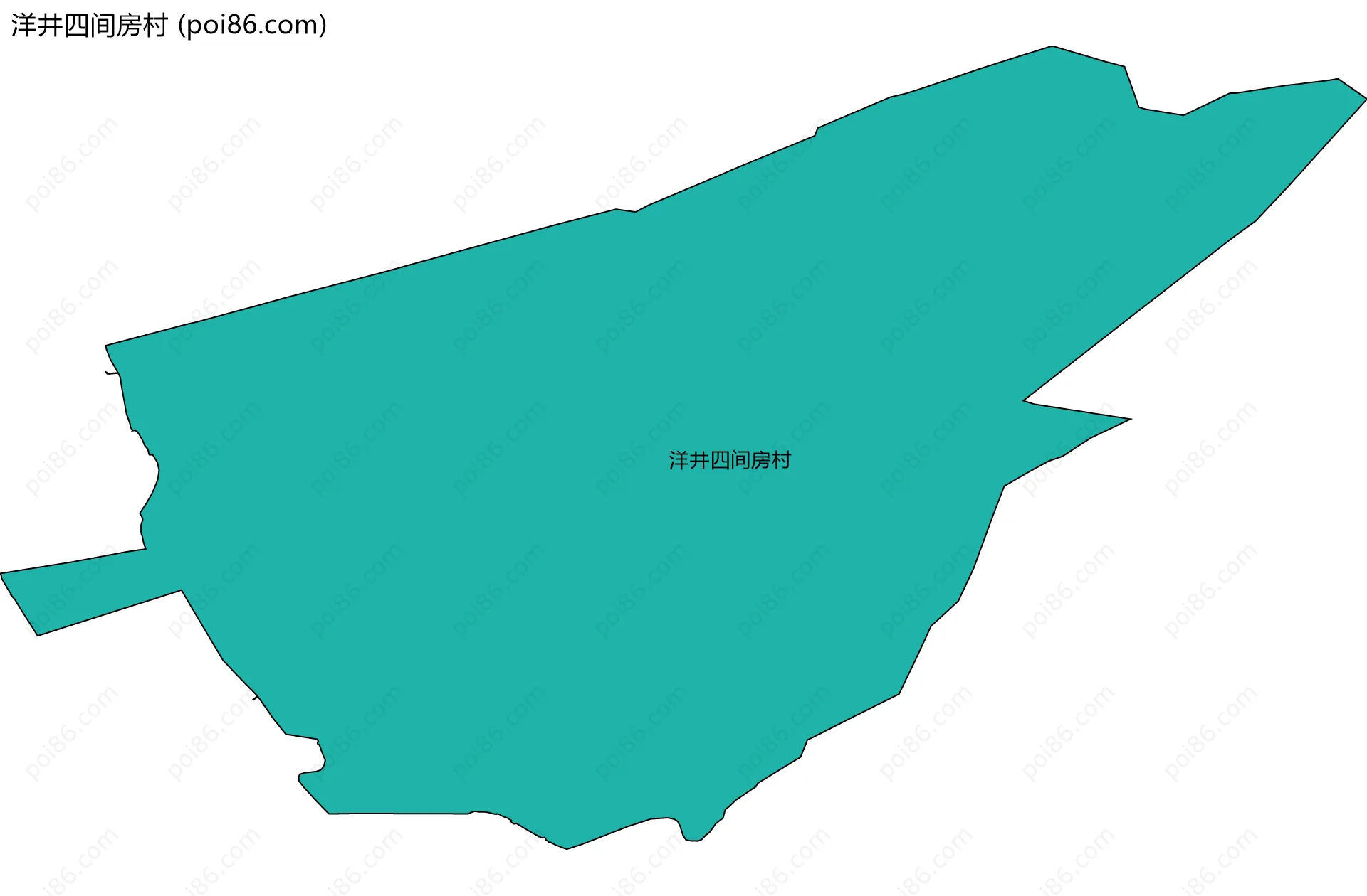 洋井四间房村边界地图