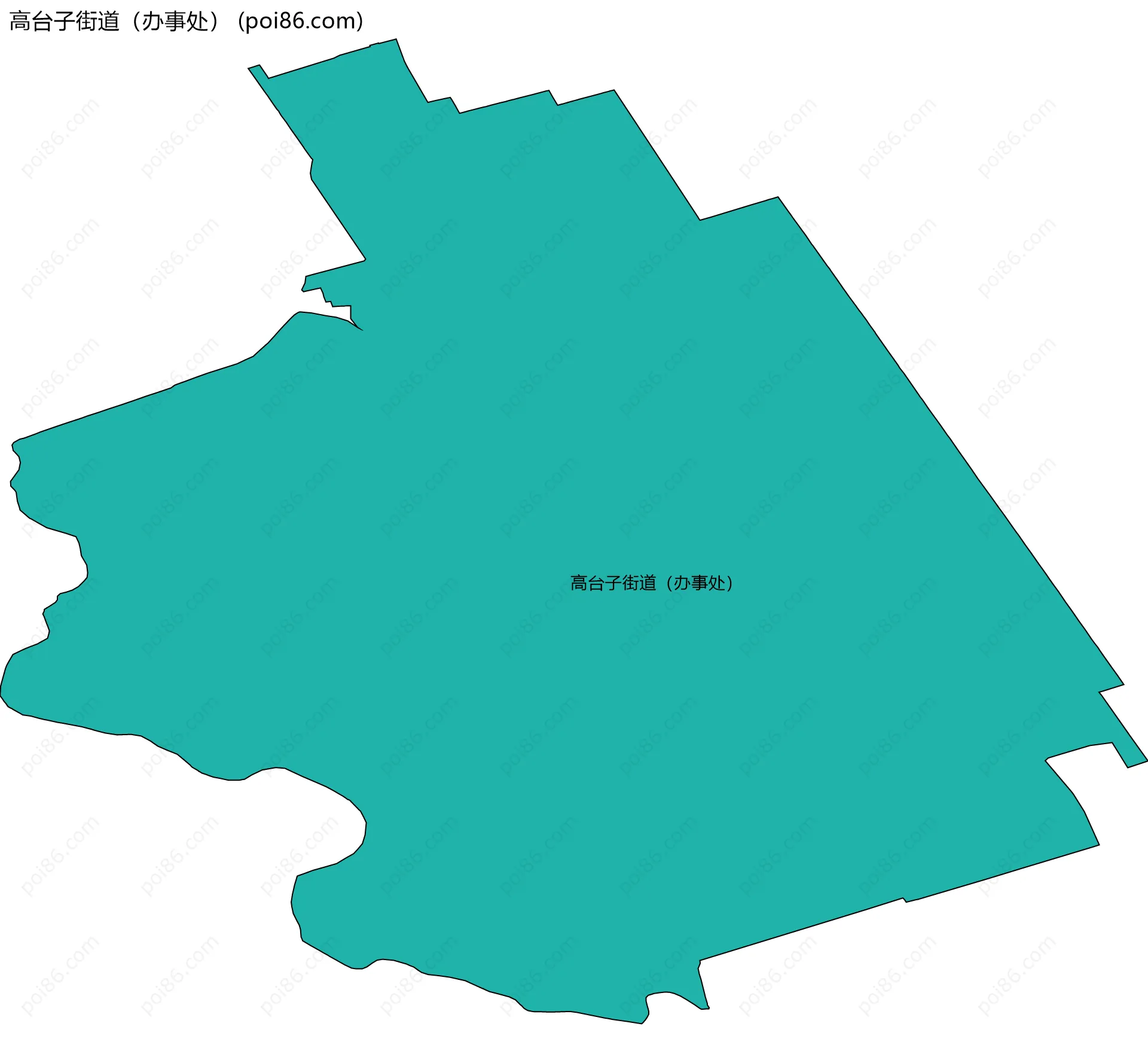 高台子街道（办事处）边界地图
