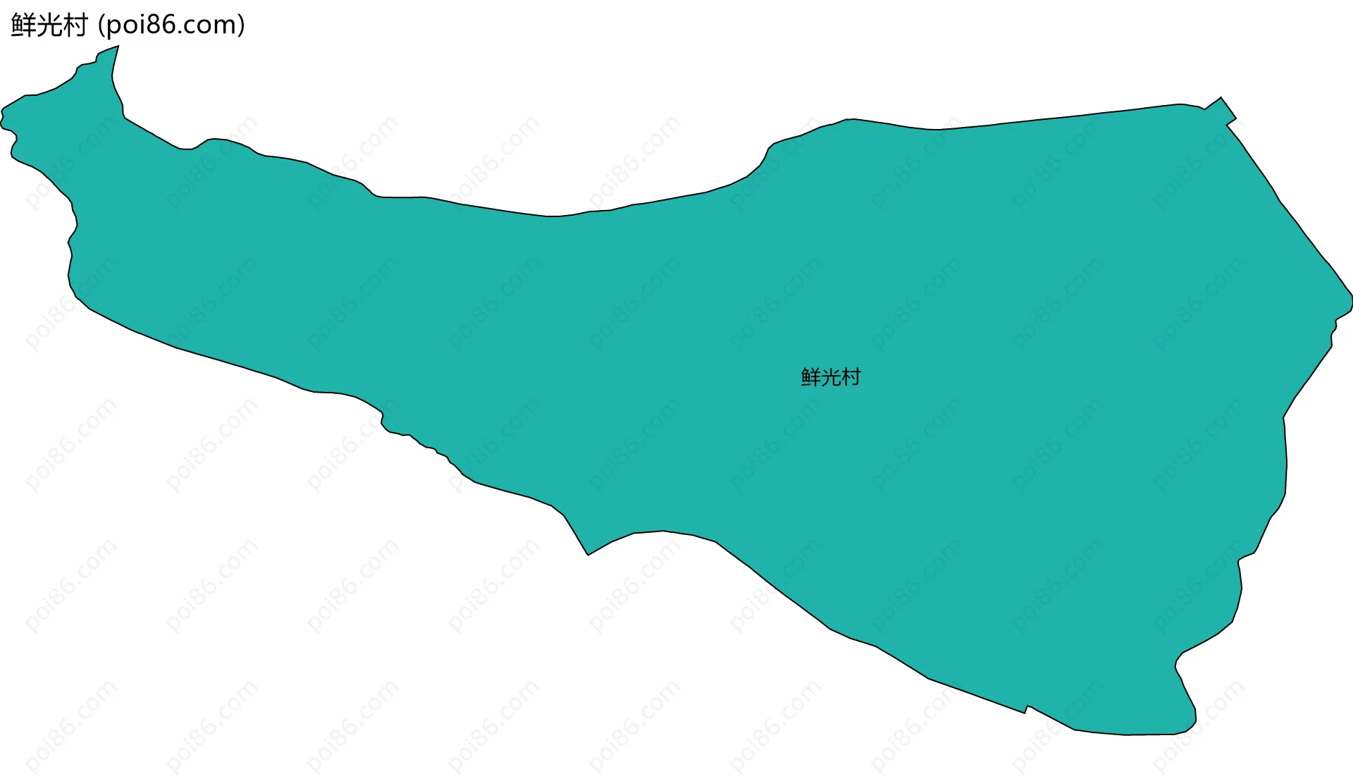 鲜光村边界地图