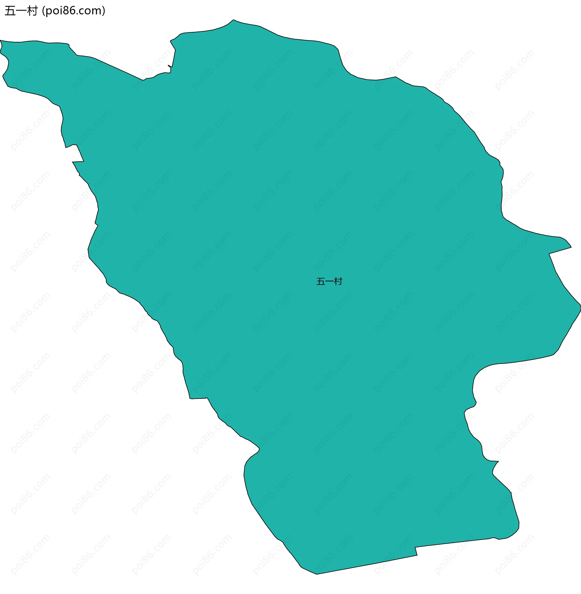 五一村边界地图