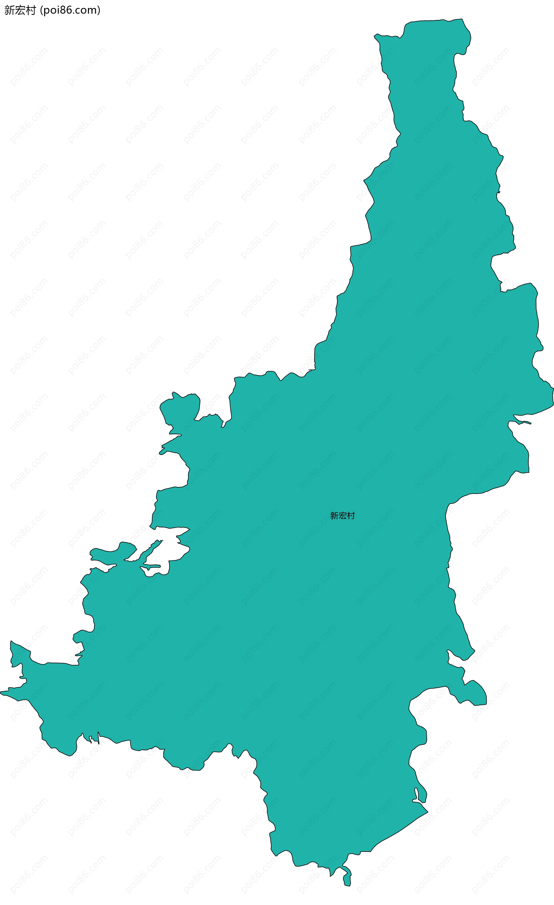 新宏村边界地图
