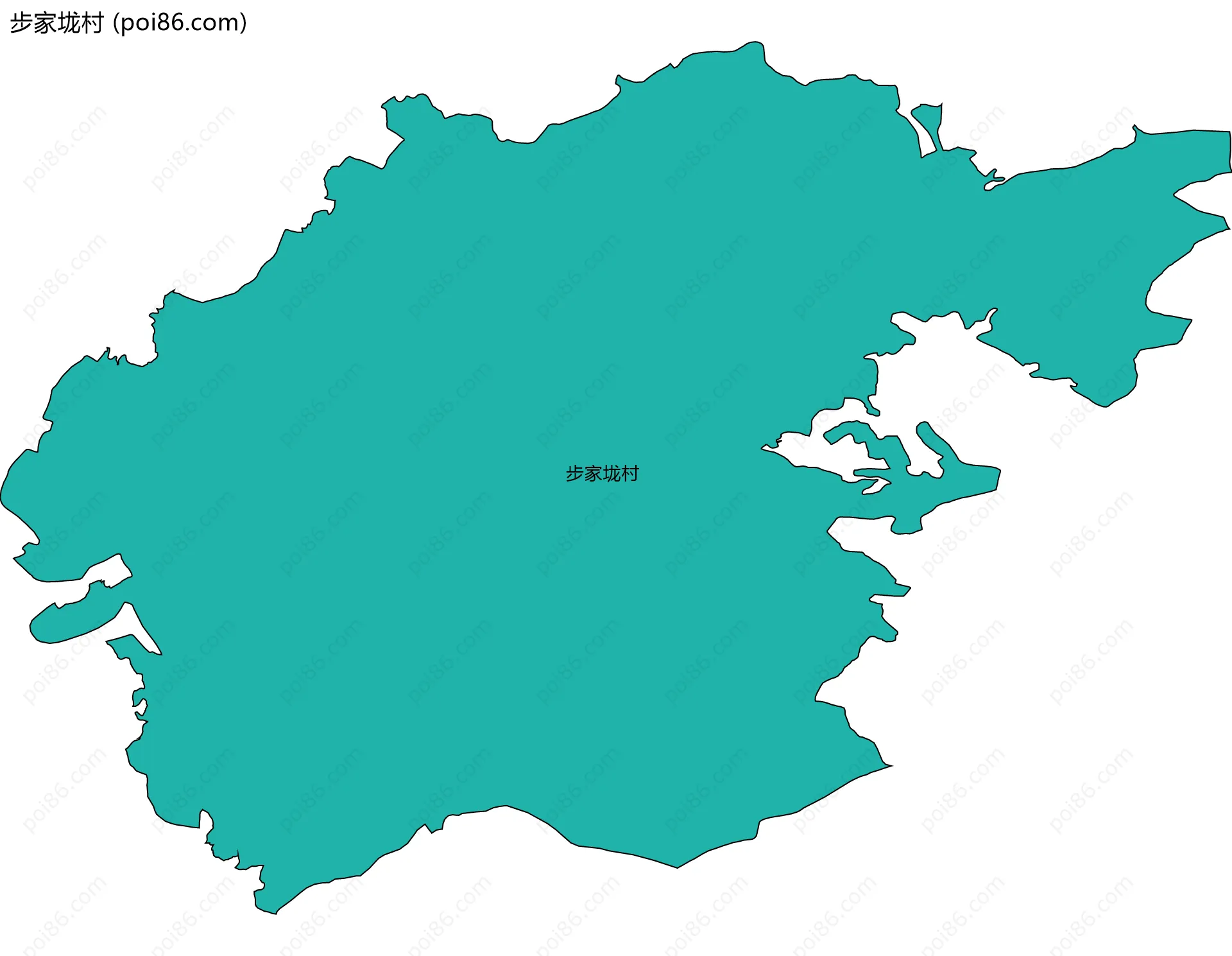 步家垅村边界地图