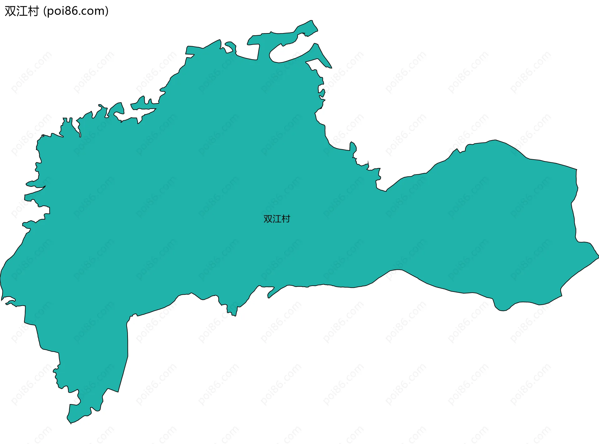 双江村边界地图