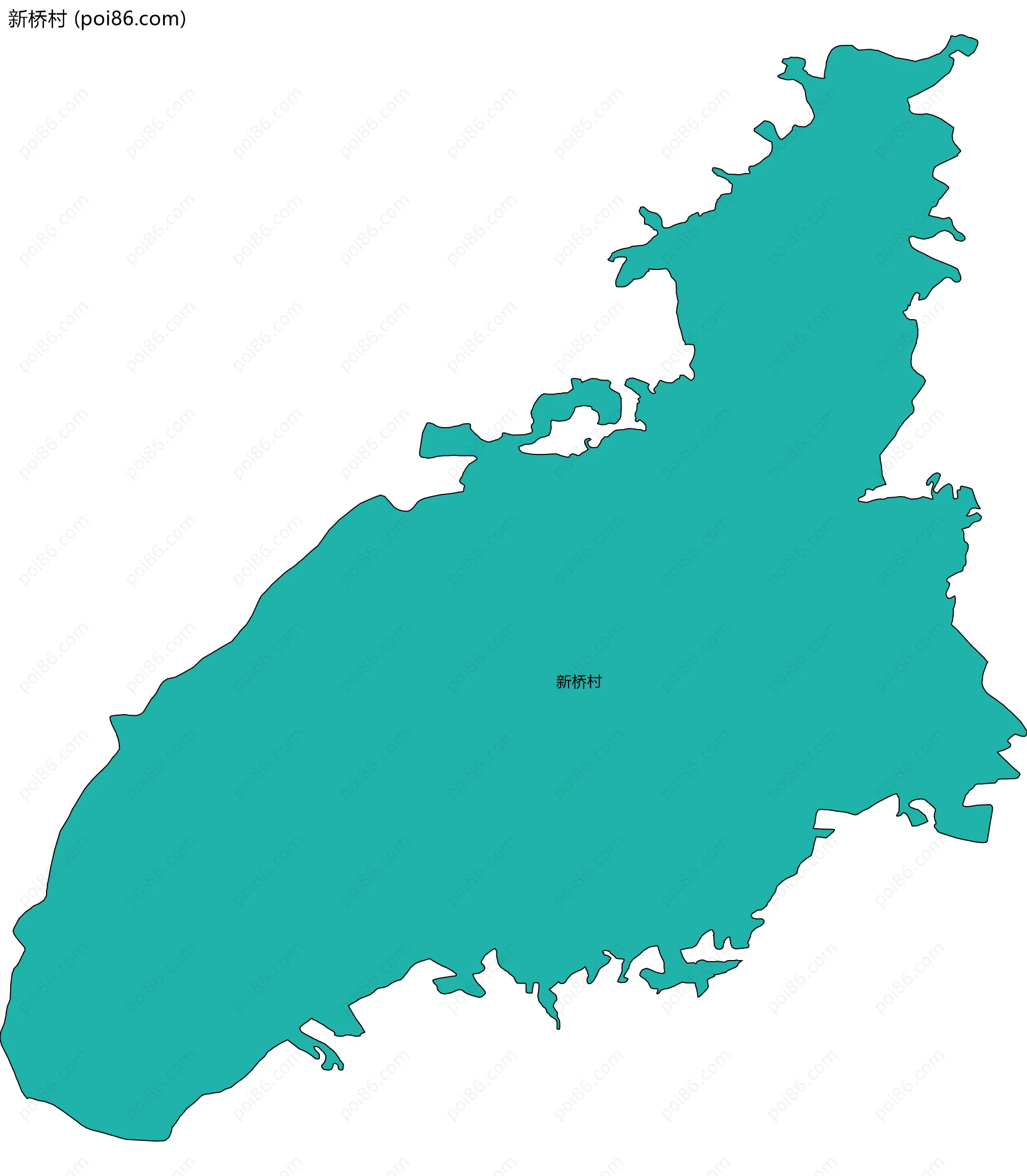 新桥村边界地图