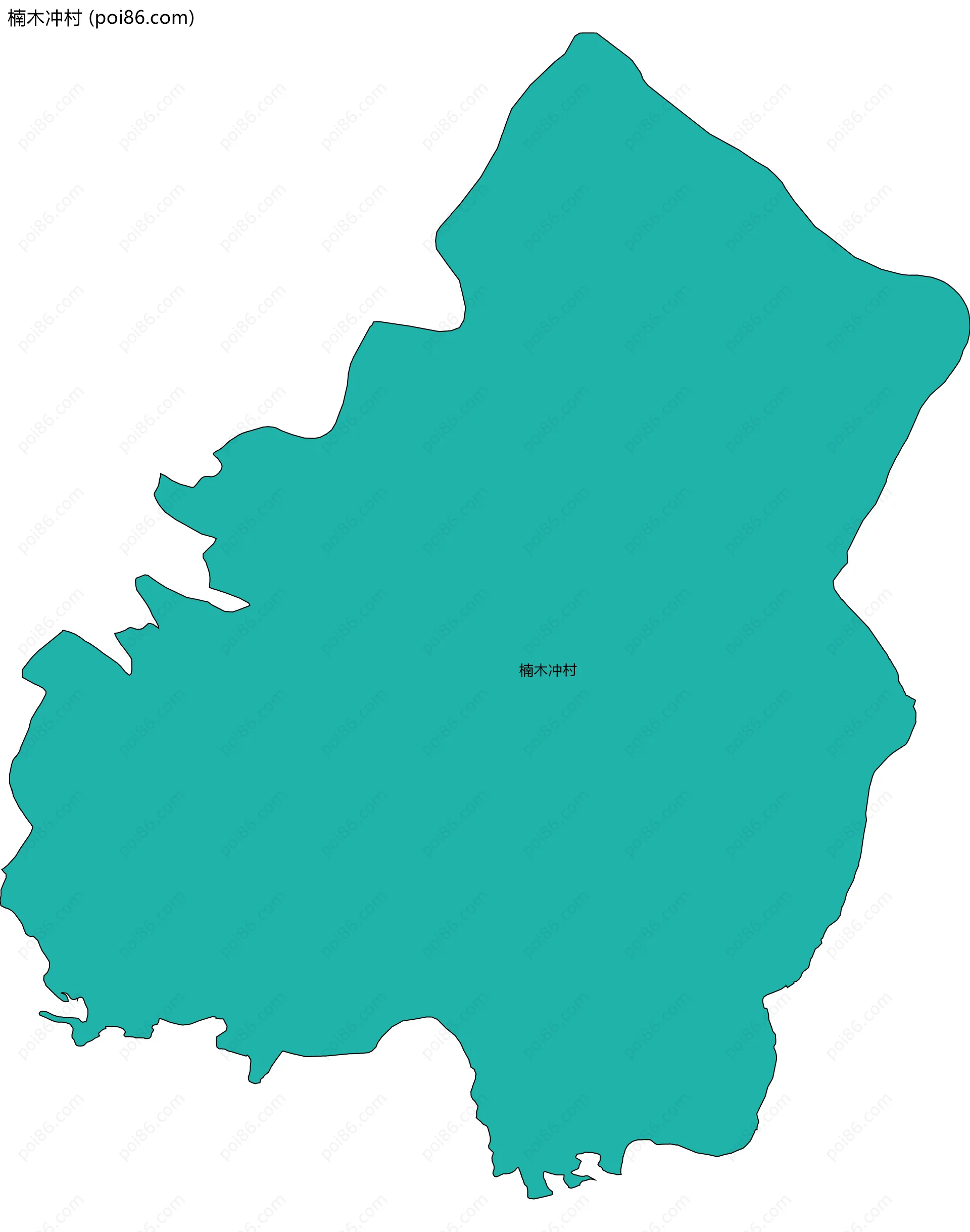 楠木冲村边界地图