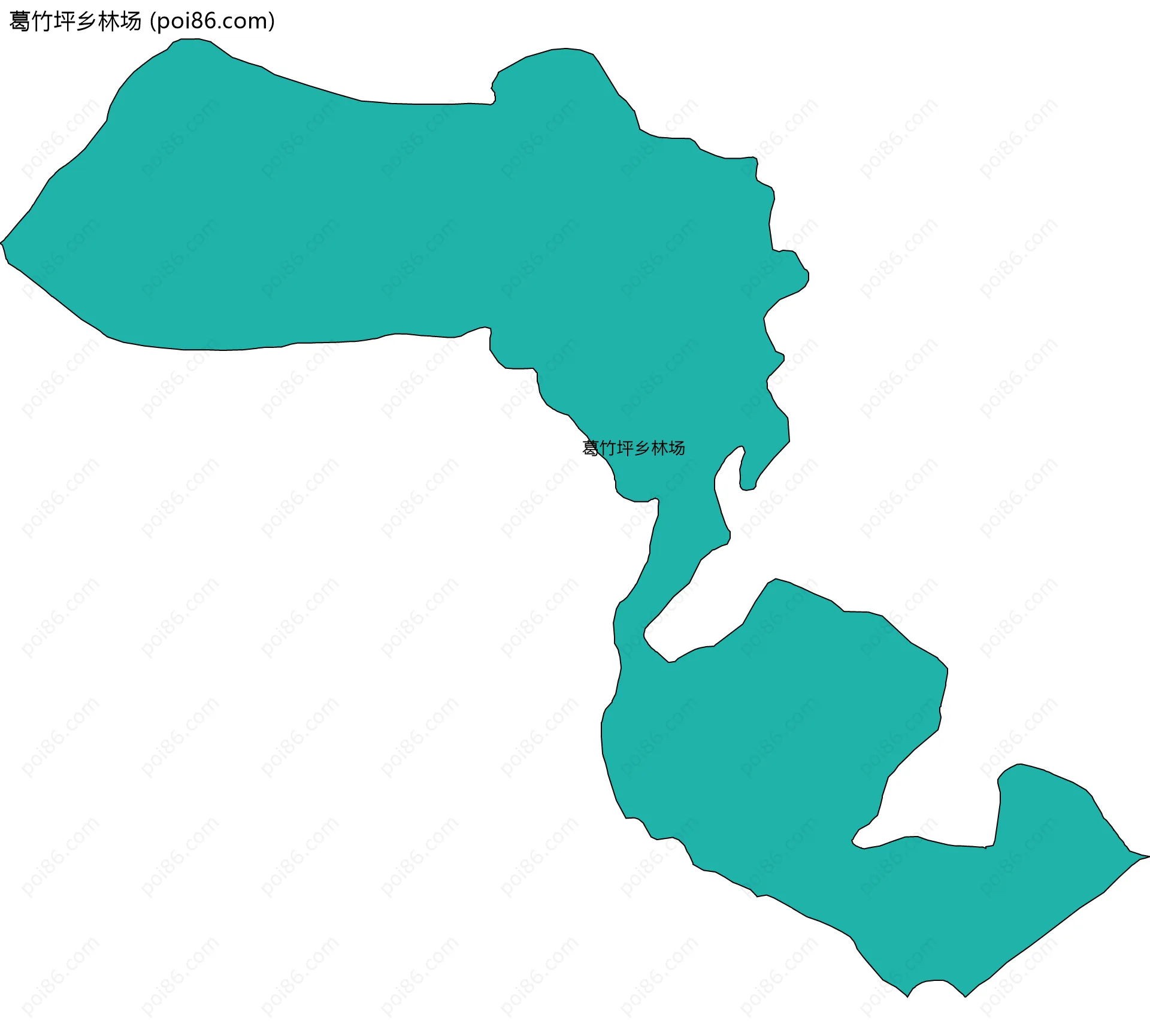 葛竹坪乡林场边界地图