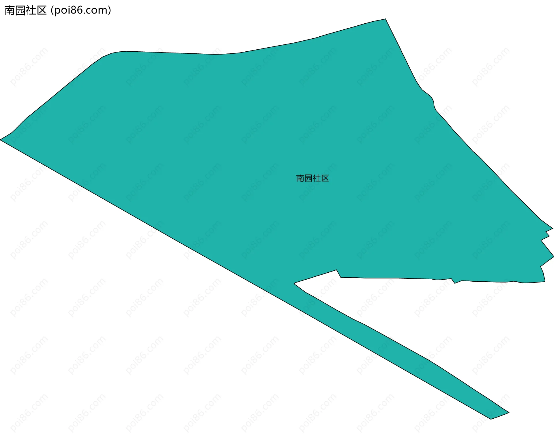 南园社区边界地图