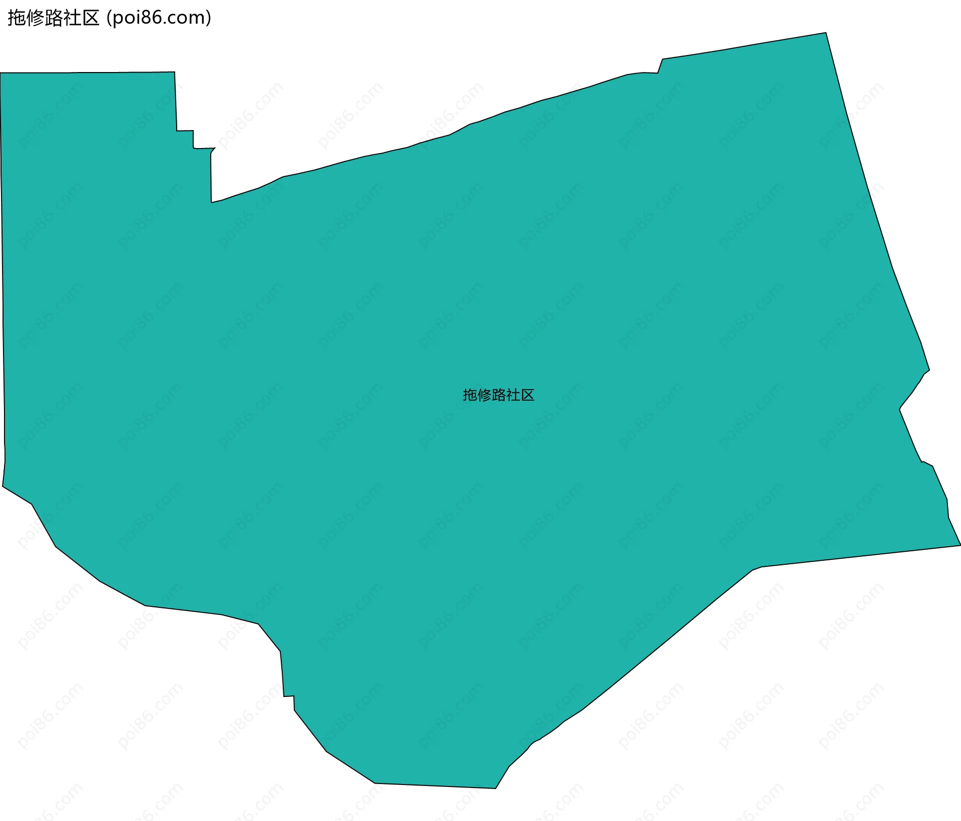 拖修路社区边界地图