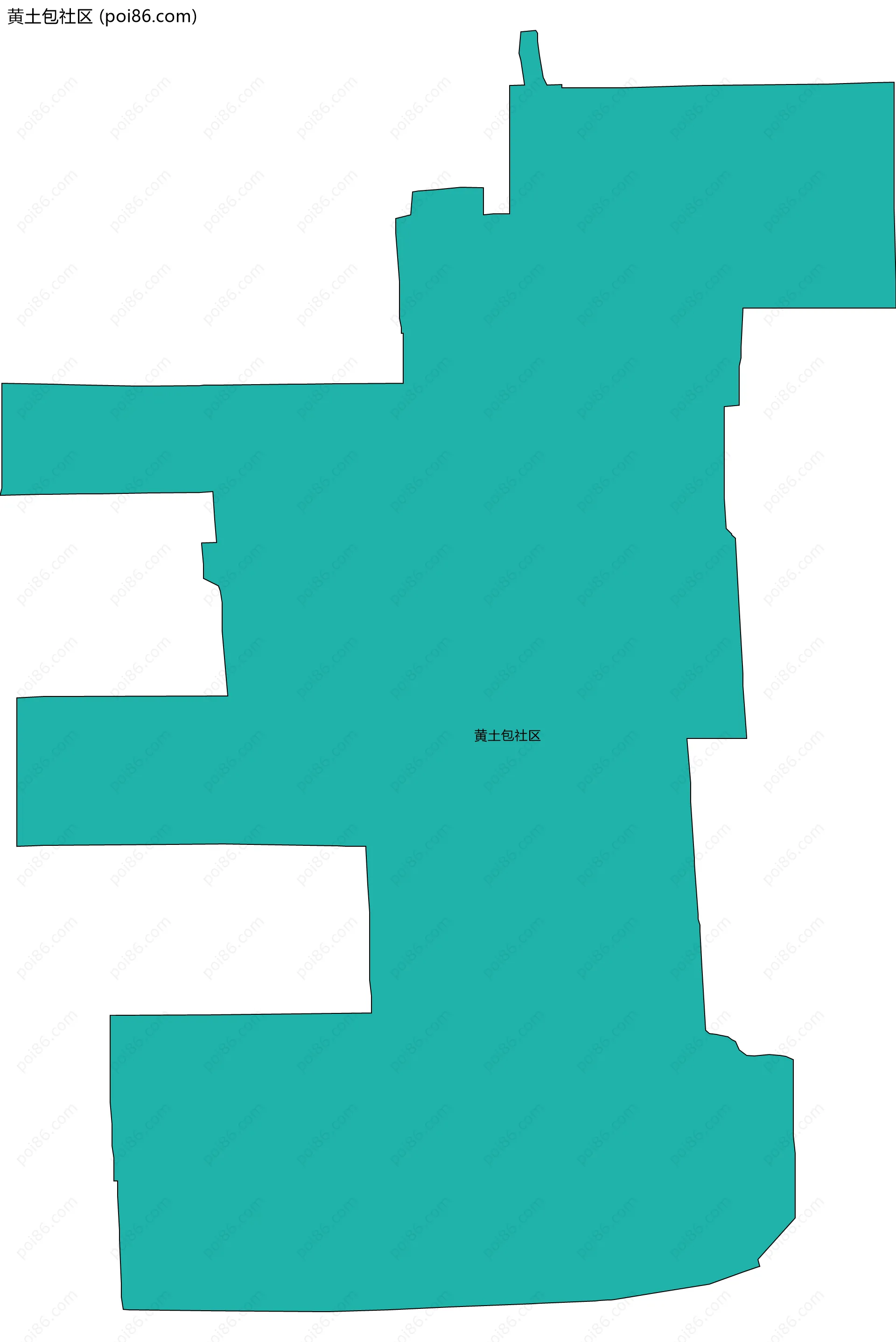 黄土包社区边界地图