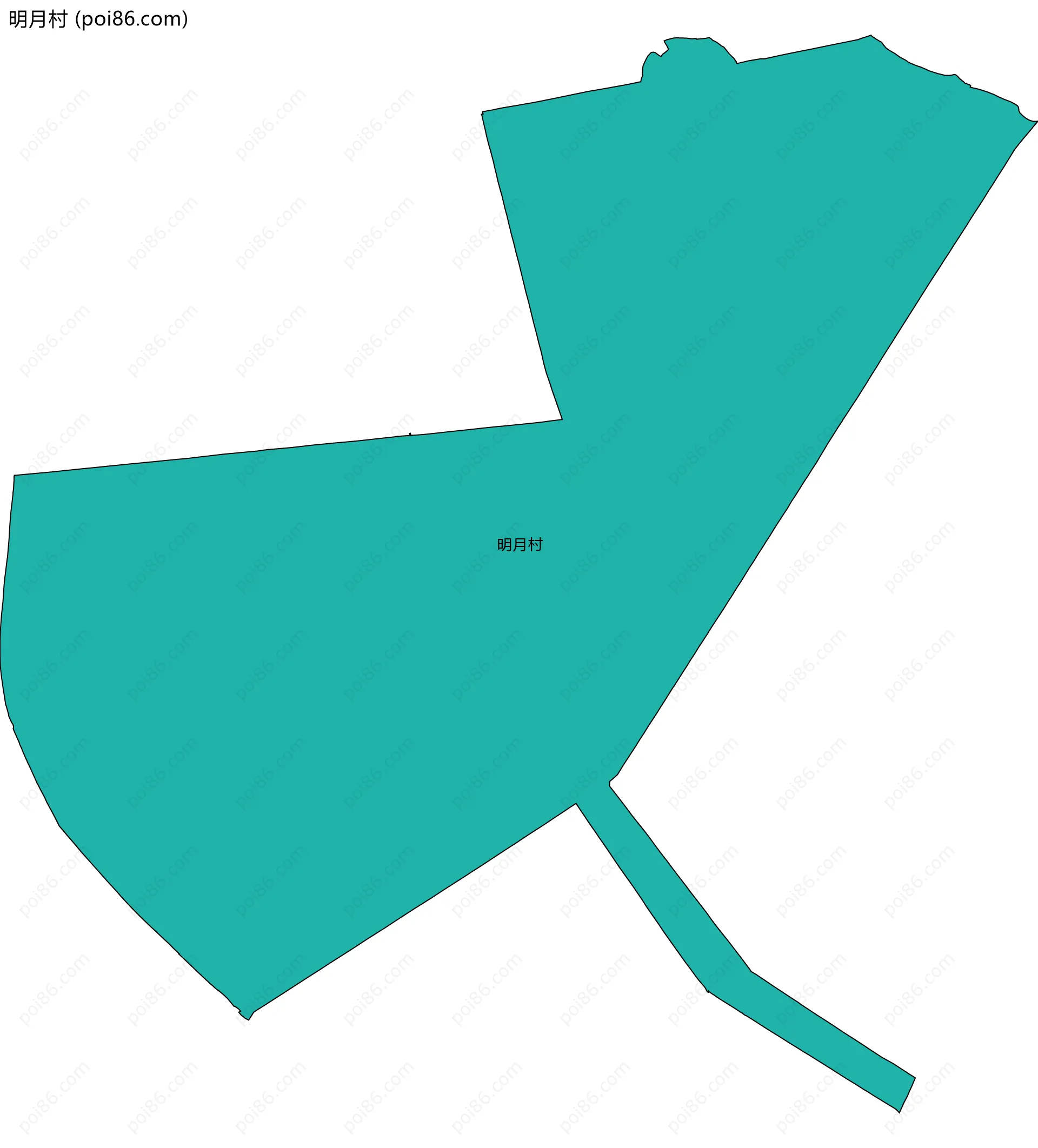 明月村边界地图