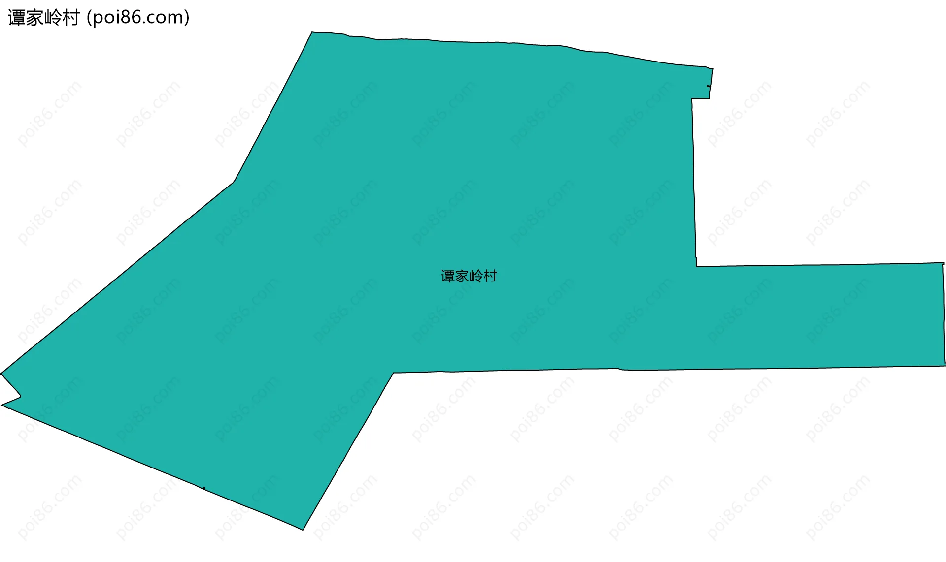 谭家岭村边界地图